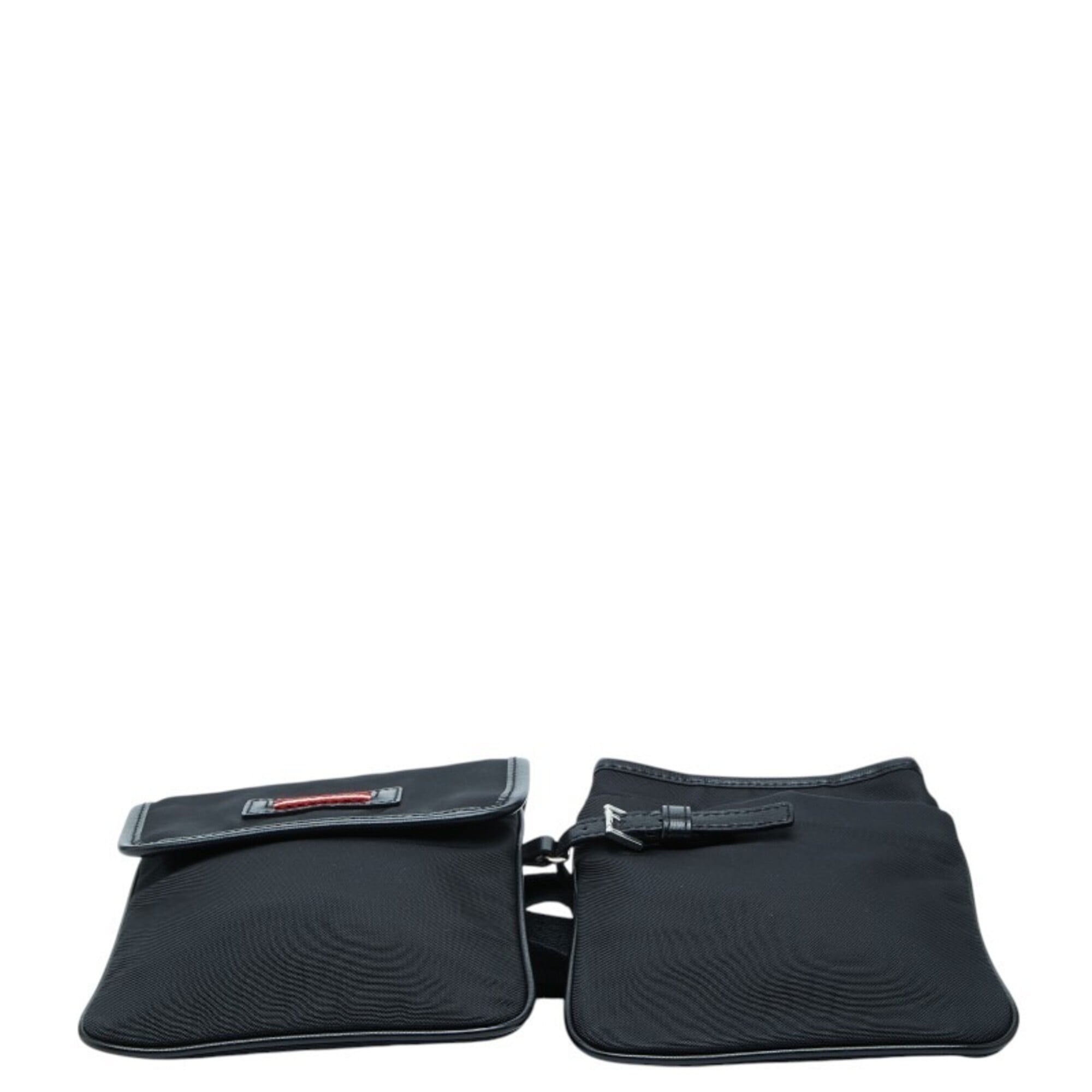 Bally Black Canvas Leather Fanny Pack Shoulder Bag (Pre-Owned)