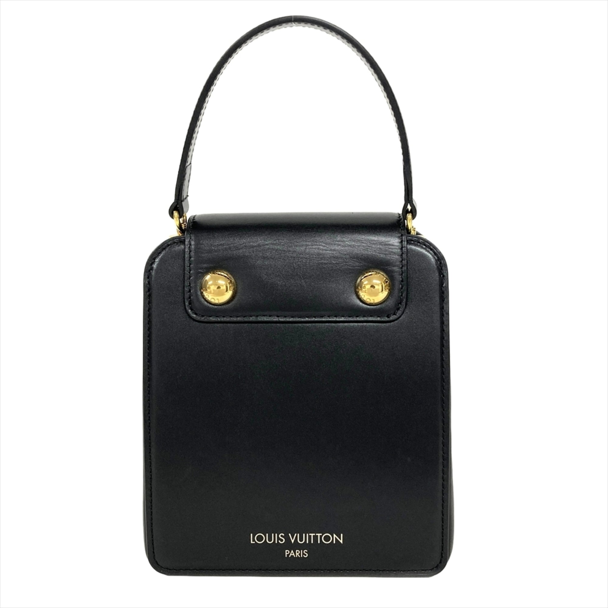 Louis Vuitton Black Leather Shoulder Bag (Pre-Owned)