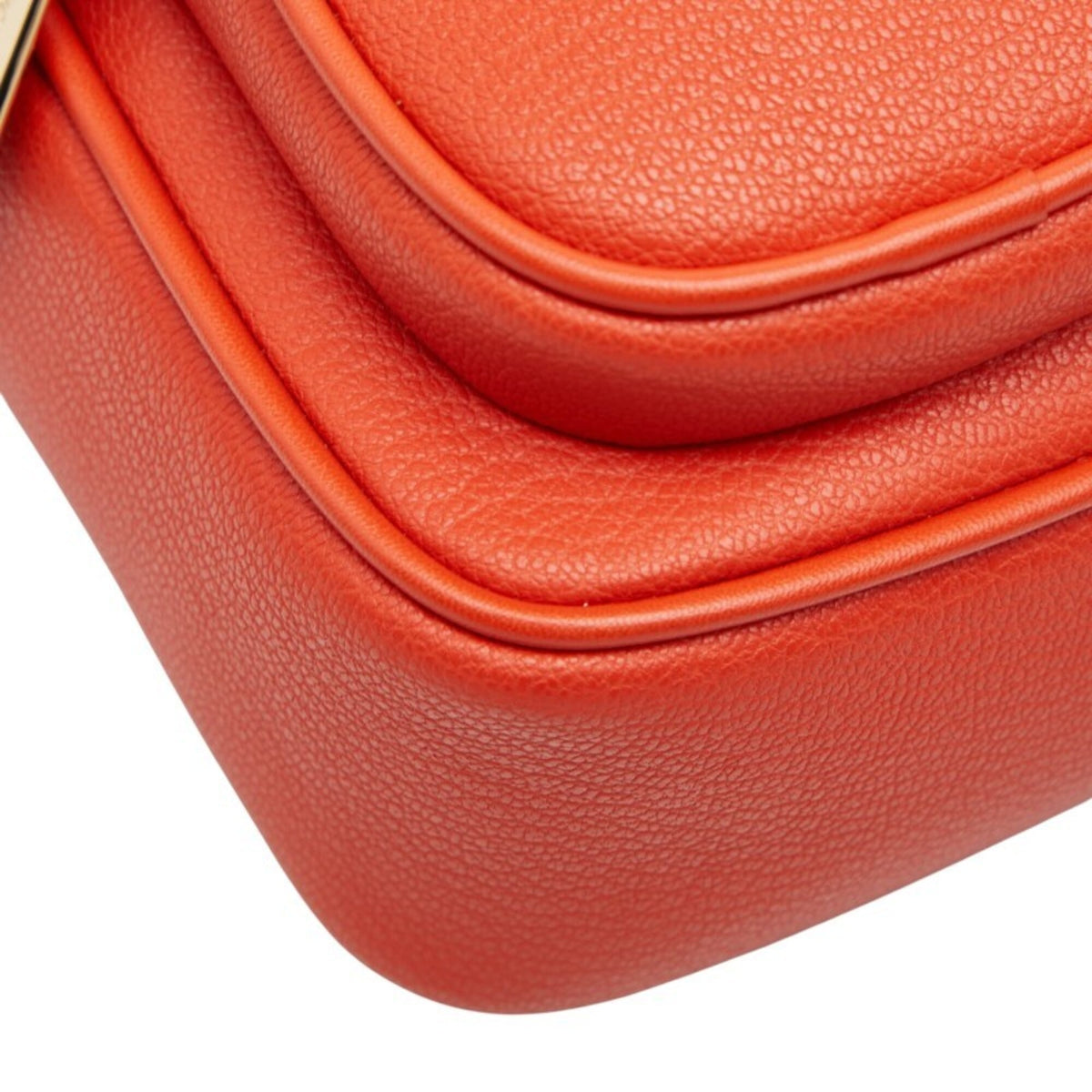 Michael Kors Orange Leather Pouch Shoulder Bag Weekend Bag (Pre-Owned)