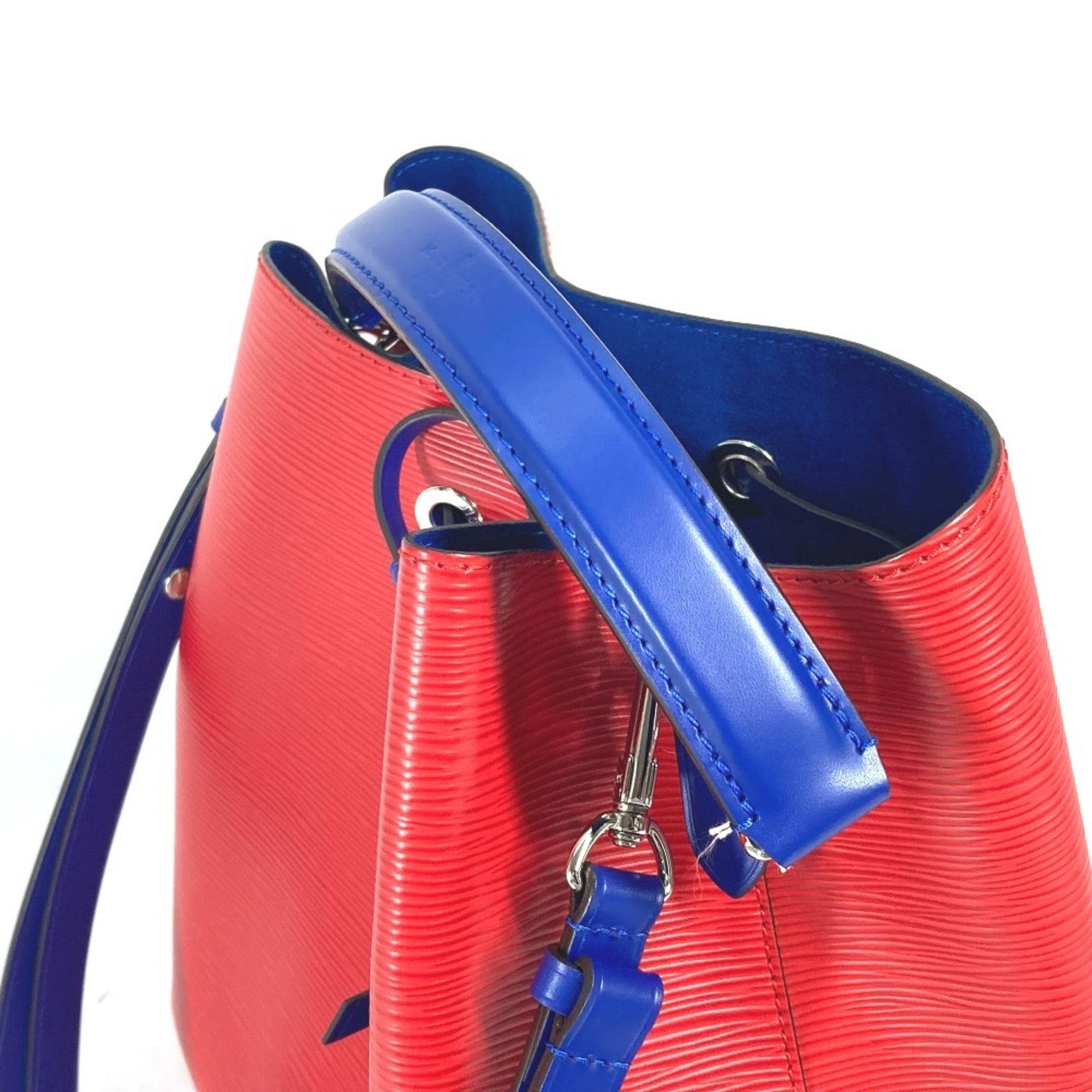 Louis Vuitton Epi Bicolor Blue Coquelicots Red Color Epi Leather Handbag Shoulder Bag (Pre-Owned)
