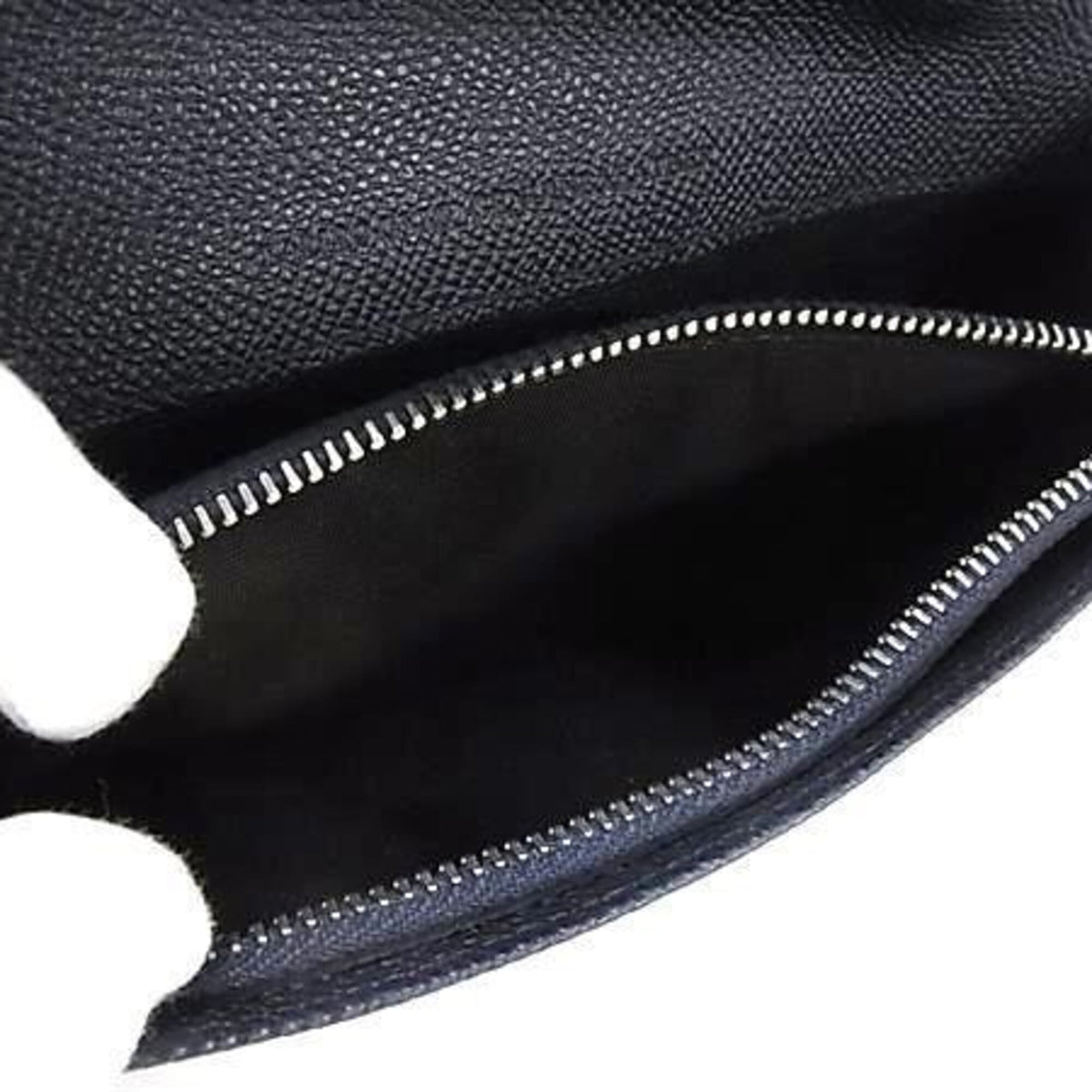 Bally Navy Leather Long Wallet (Bi-Fold) (Pre-Owned)