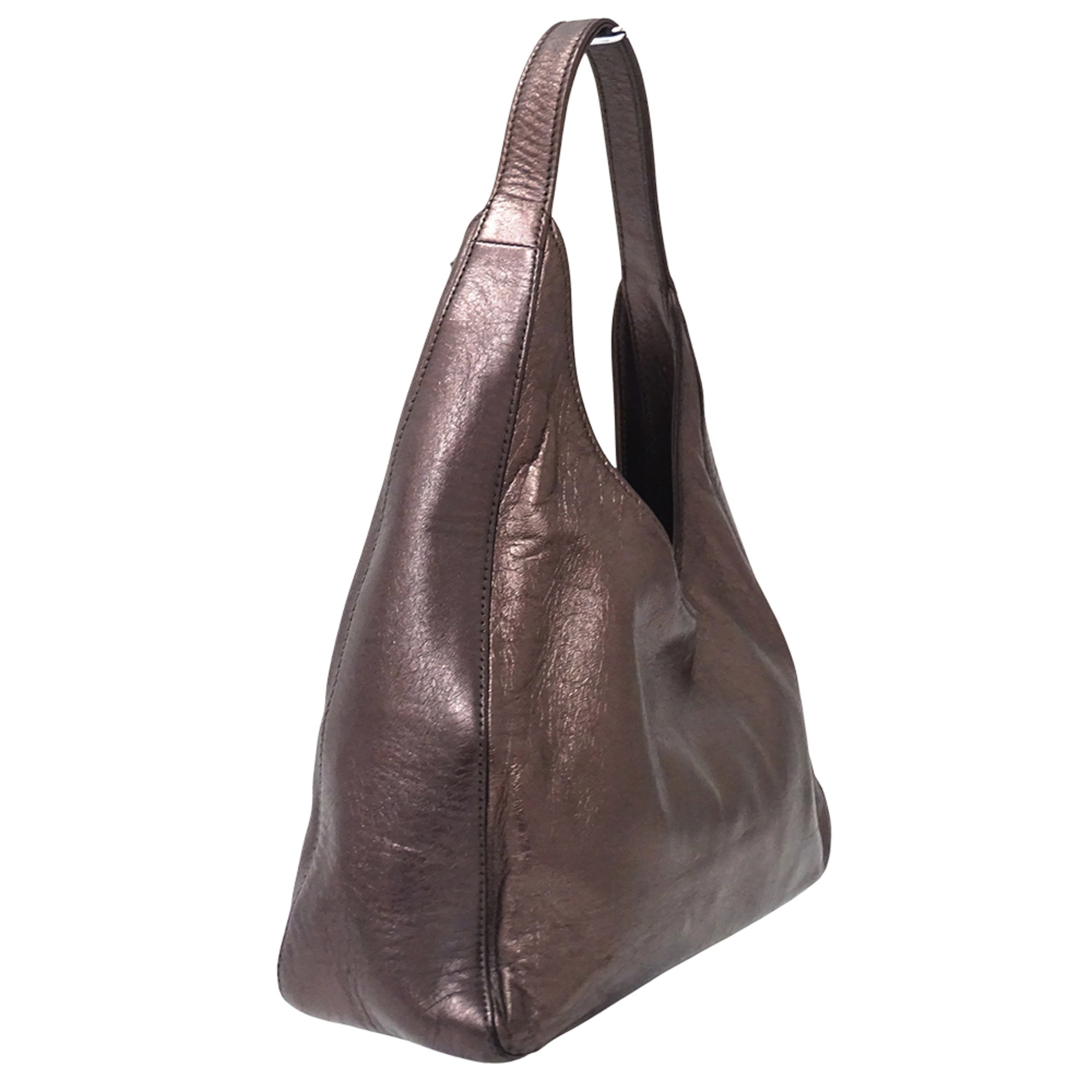 Prada Metallic Purple Leather Shoulder Bag (Pre-Owned)