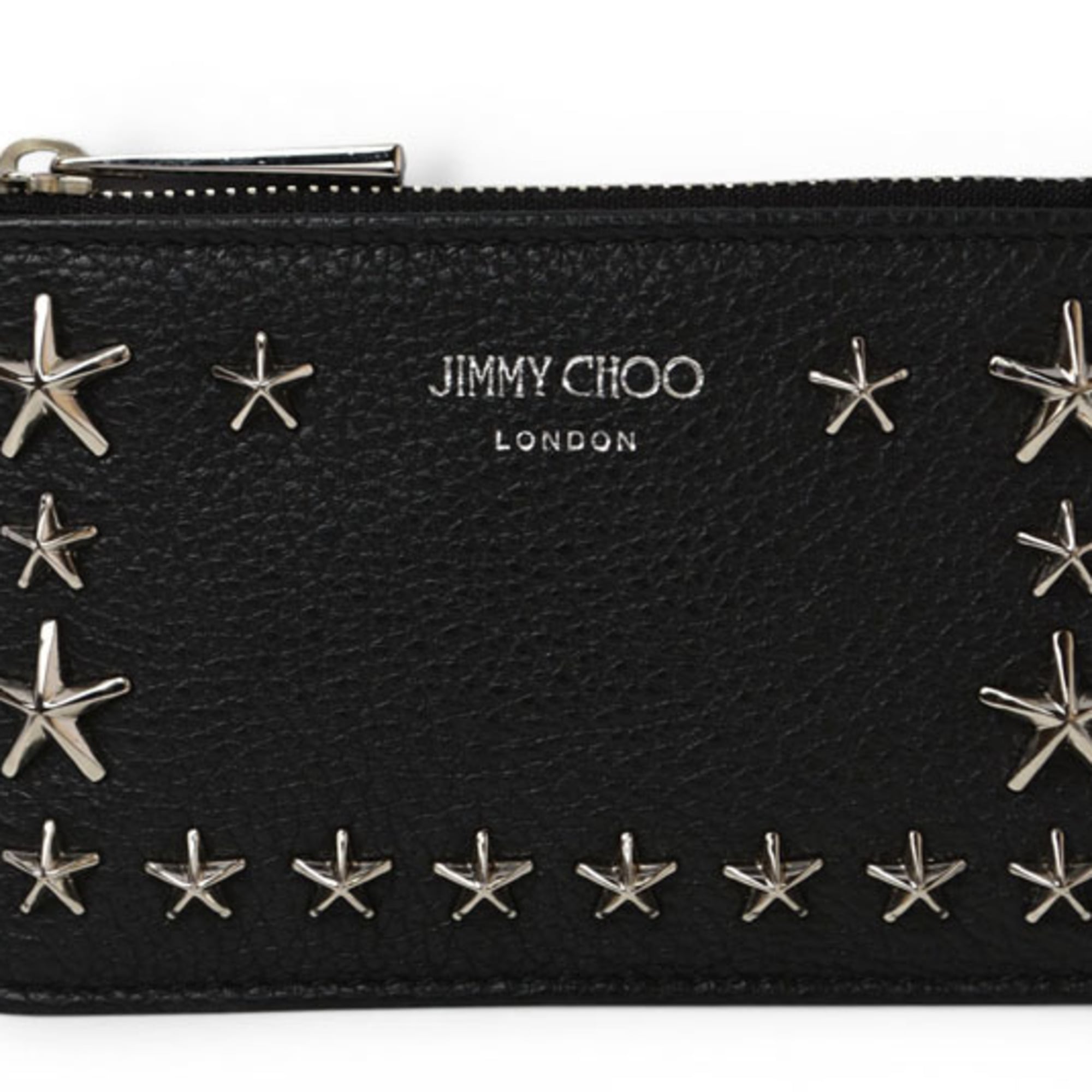 Jimmy Choo Black Leather Coin Purse/Coin Case (Pre-Owned)