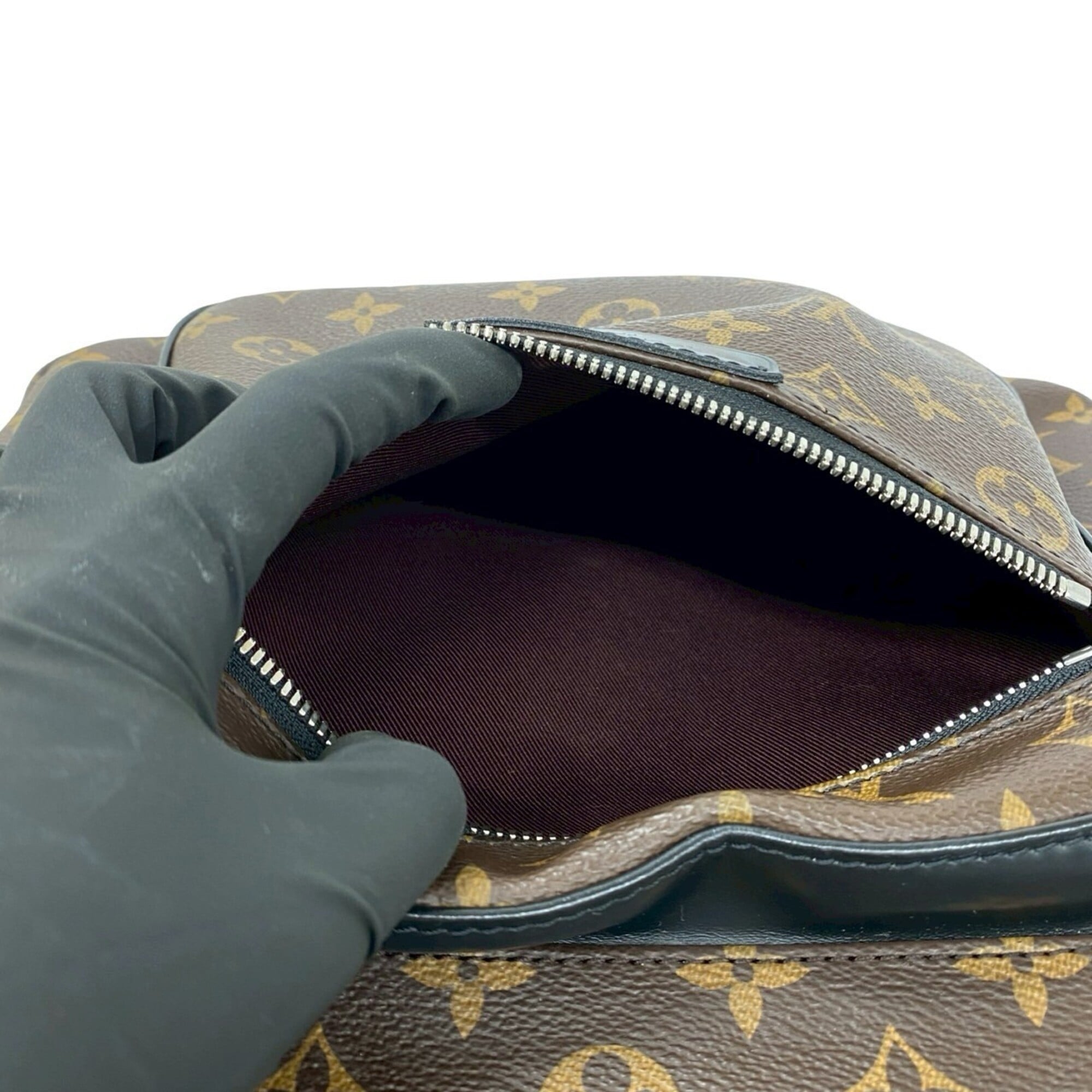 Louis Vuitton Black Brown Leather Pvc Backpack (Pre-Owned)