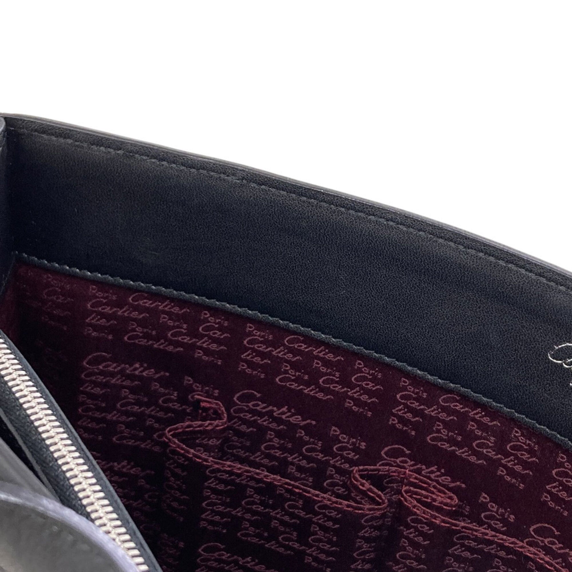 Cartier Black Leather Tote Bag (Pre-Owned)