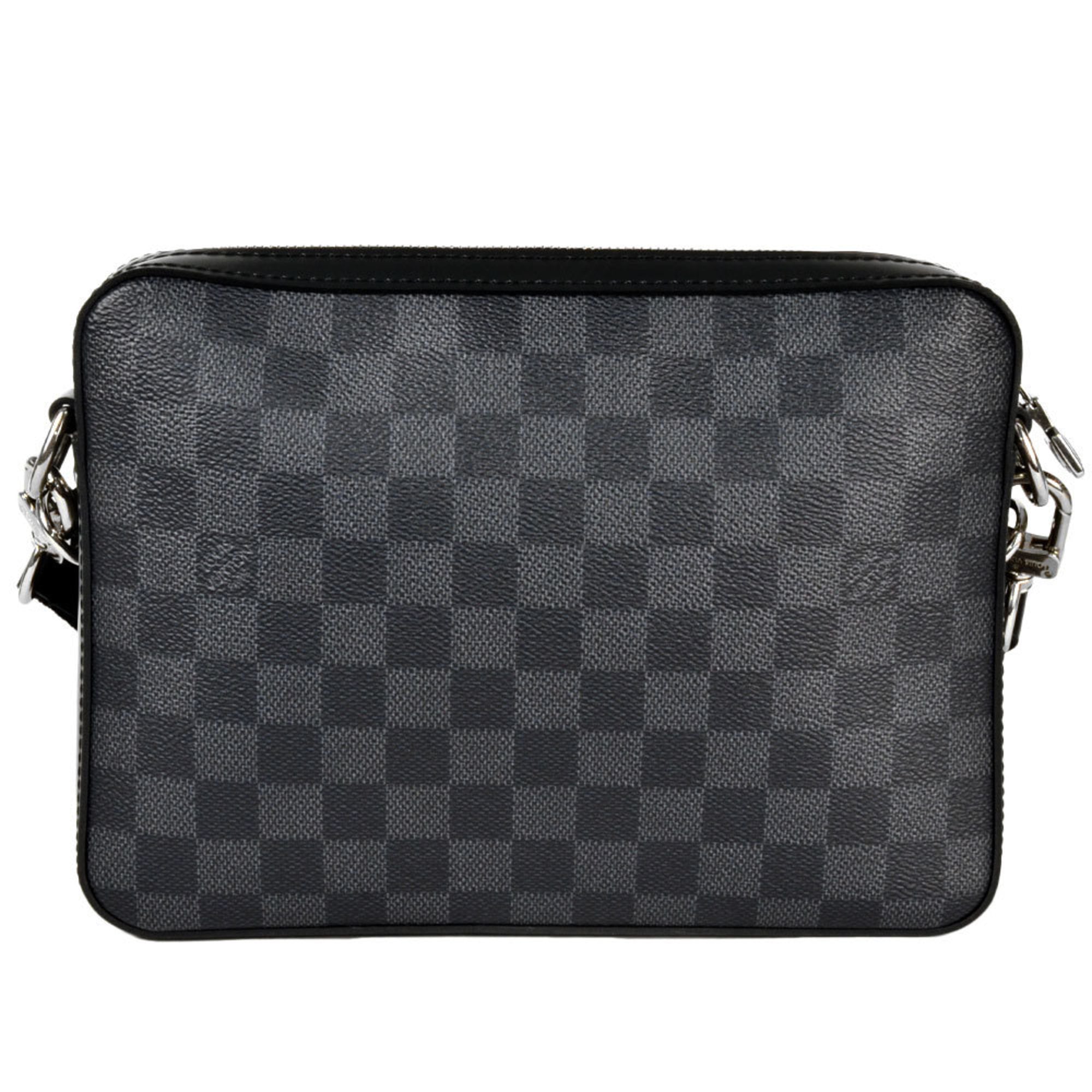 Louis Vuitton Black Damier Graphite Damier Graphite Shoulder Bag (Pre-Owned)