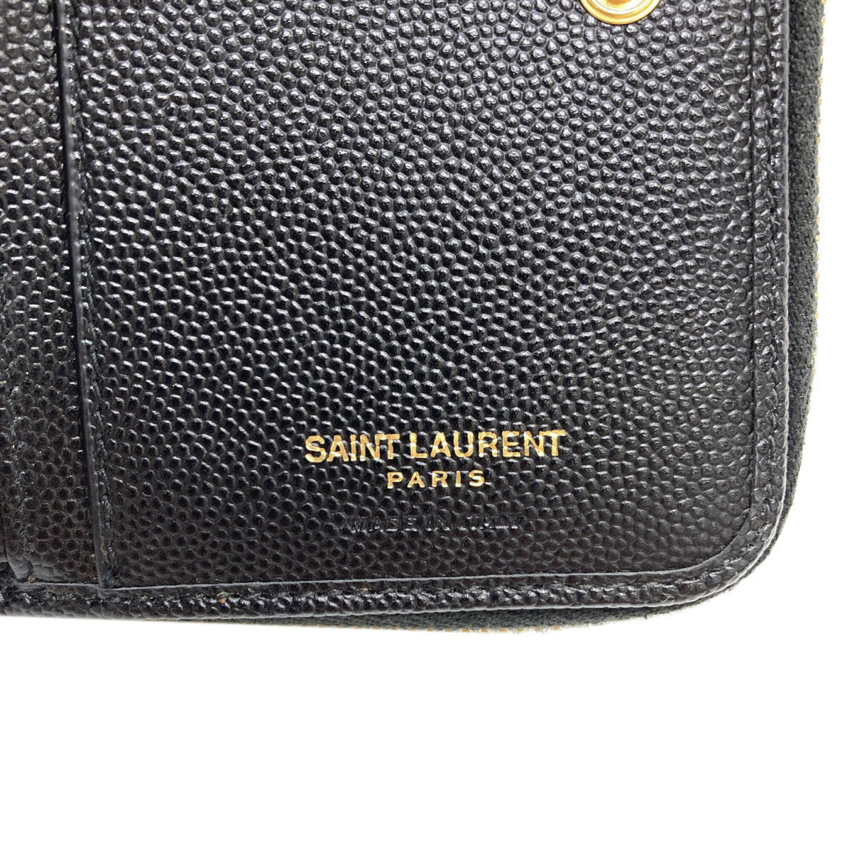 Yves Saint Laurent Black Leather Wallet (Bi-Fold) (Pre-Owned)