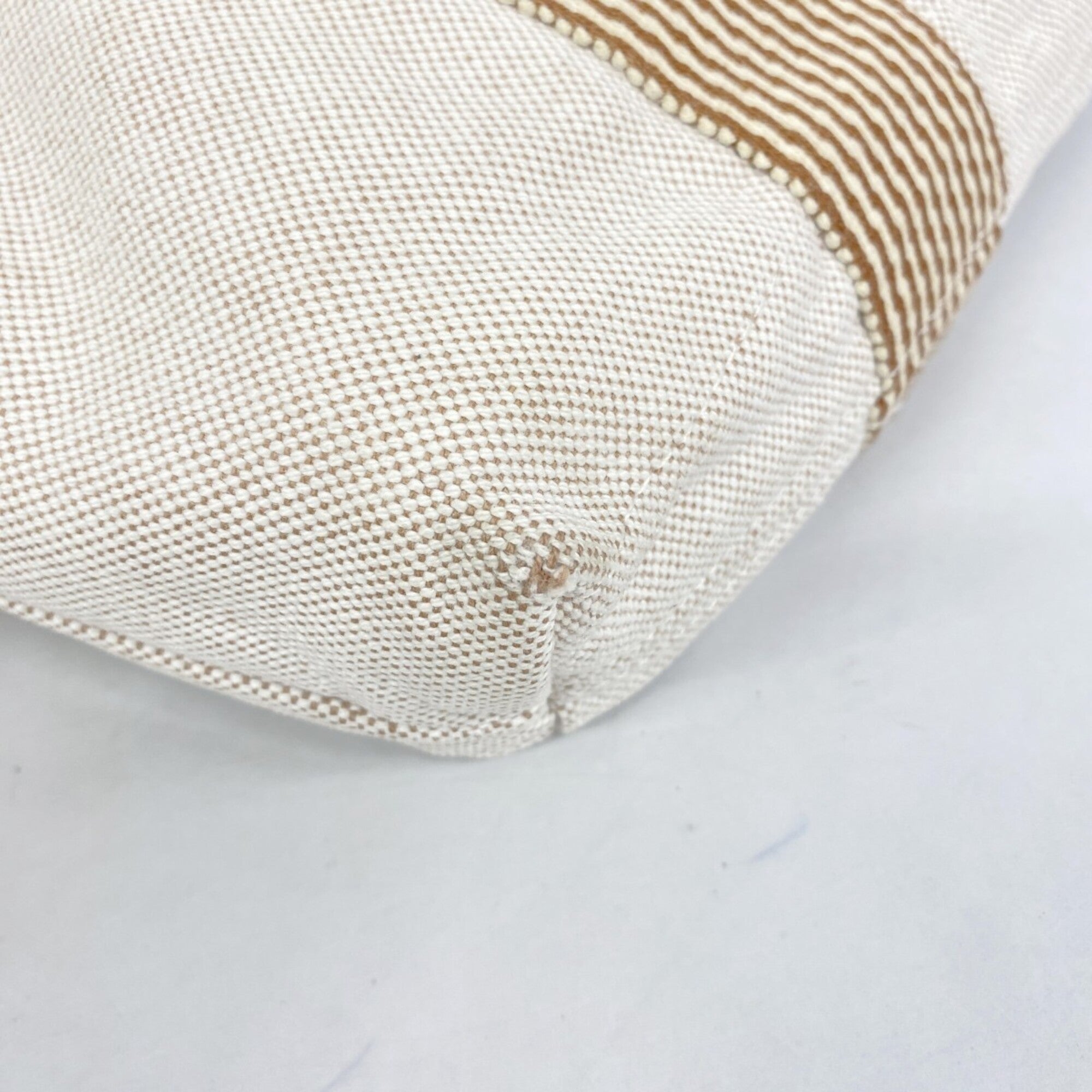 Hermes Beige Canvas Tote Bag (Pre-Owned)