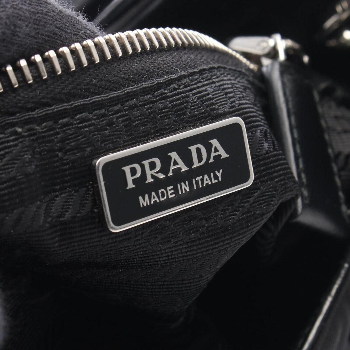 Prada Black Nylon Leather Handbag (Pre-Owned)