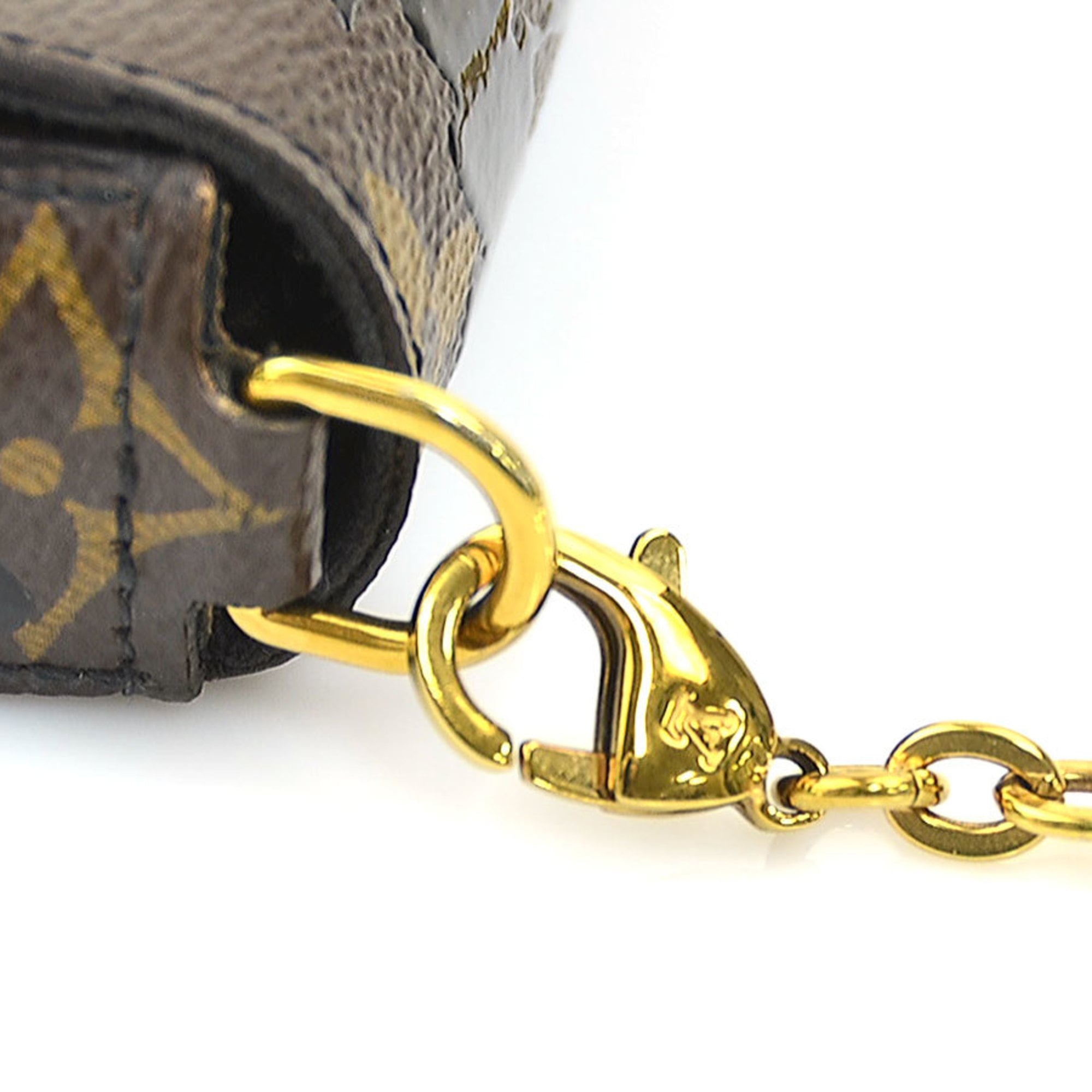 Louis Vuitton Black Brown Monogram Monogram Pochette Shoulder Bag (Pre-Owned)