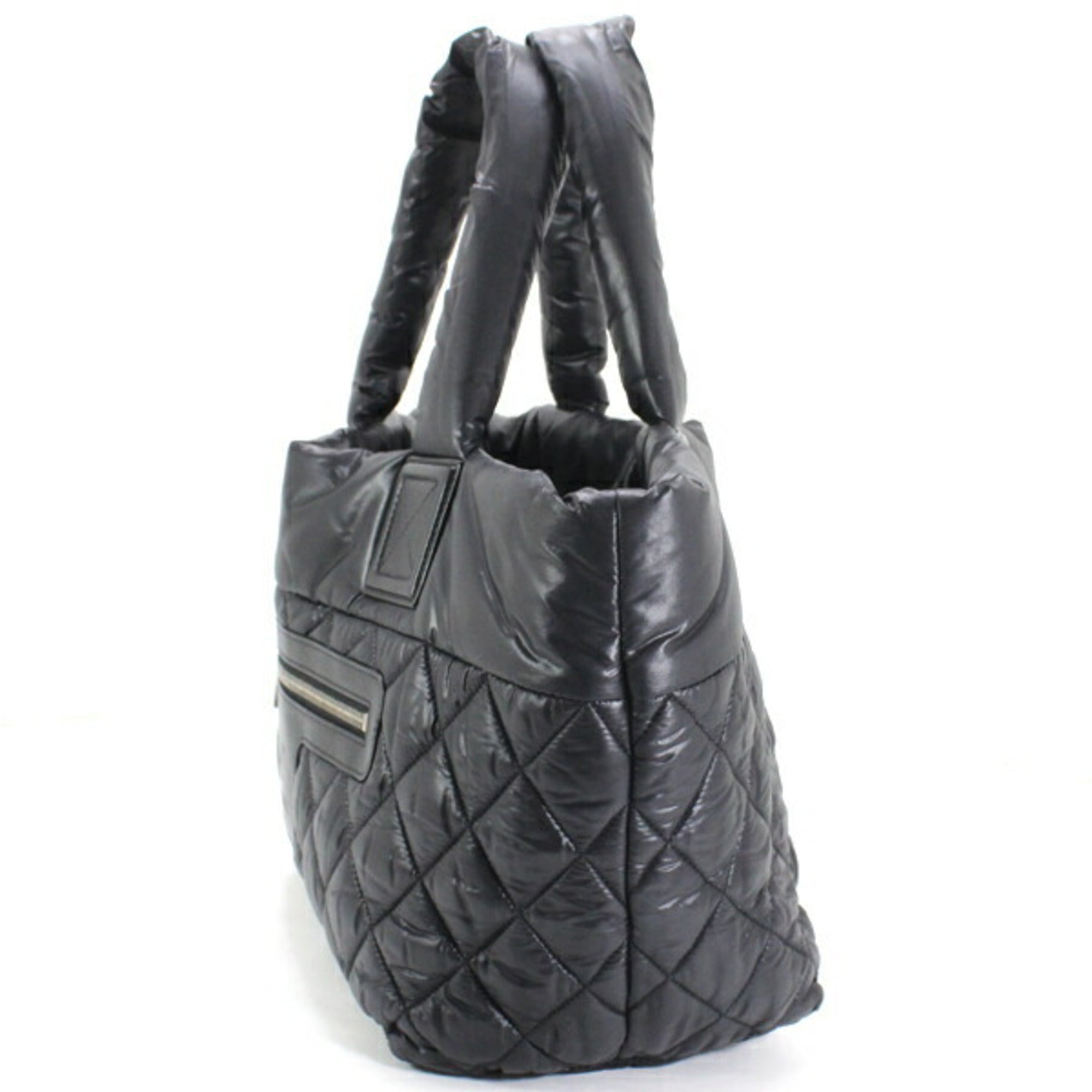 Chanel Black Bordeaux Nylon Handbag Tote Bag (Pre-Owned)