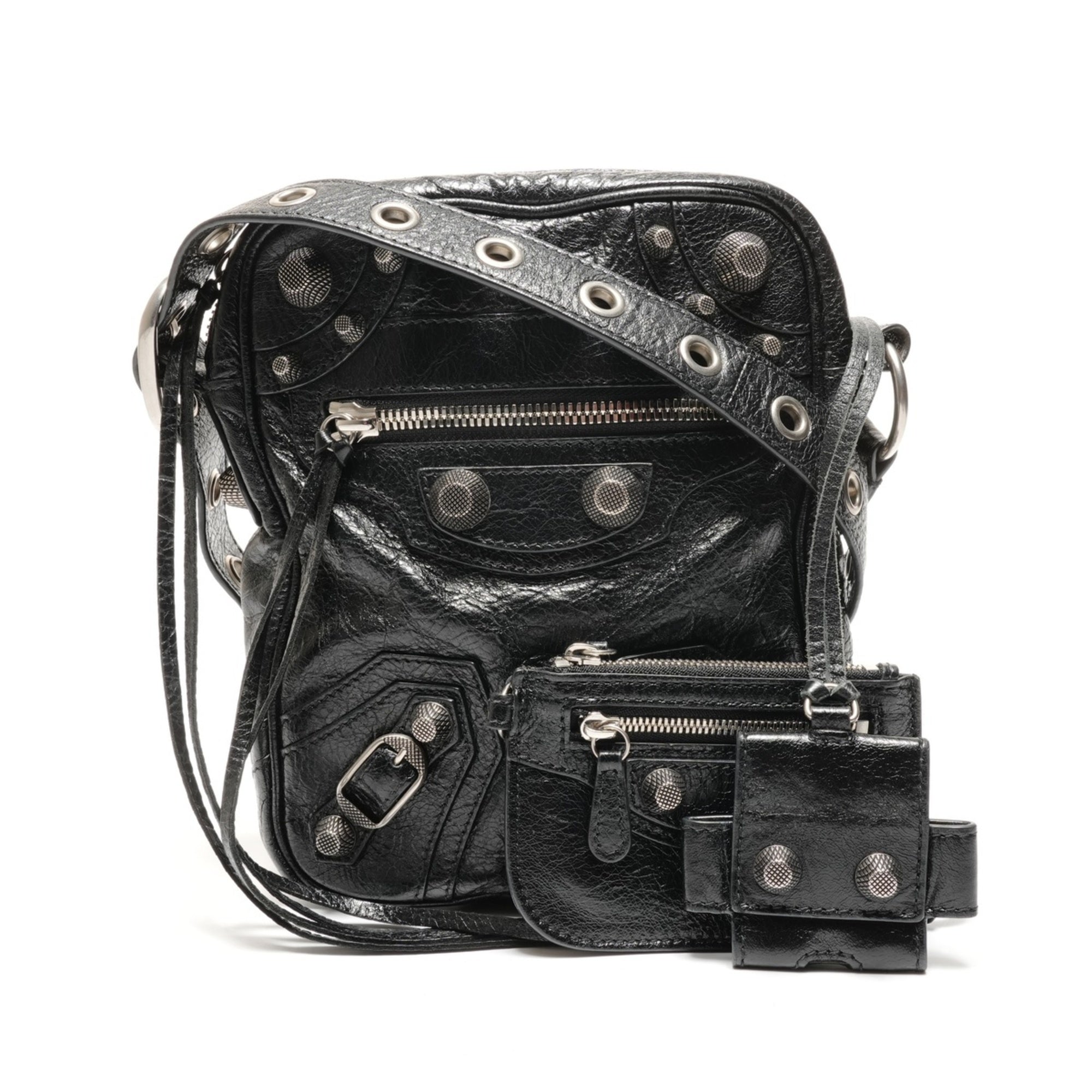 Balenciaga Black Leather Shoulder Bag (Pre-Owned)