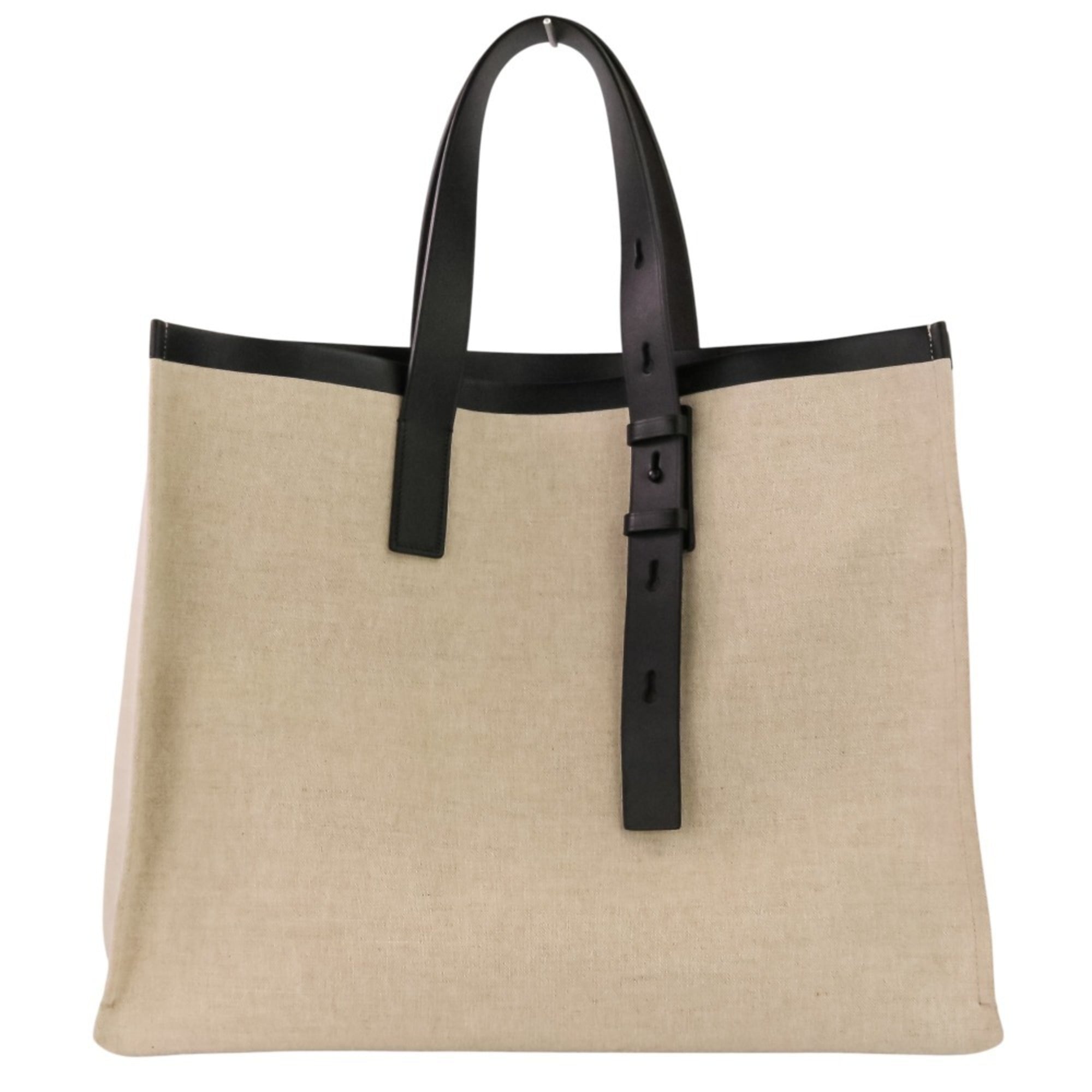 Salvatore Ferragamo Beige Black Pouch Tote Bag (Pre-Owned)