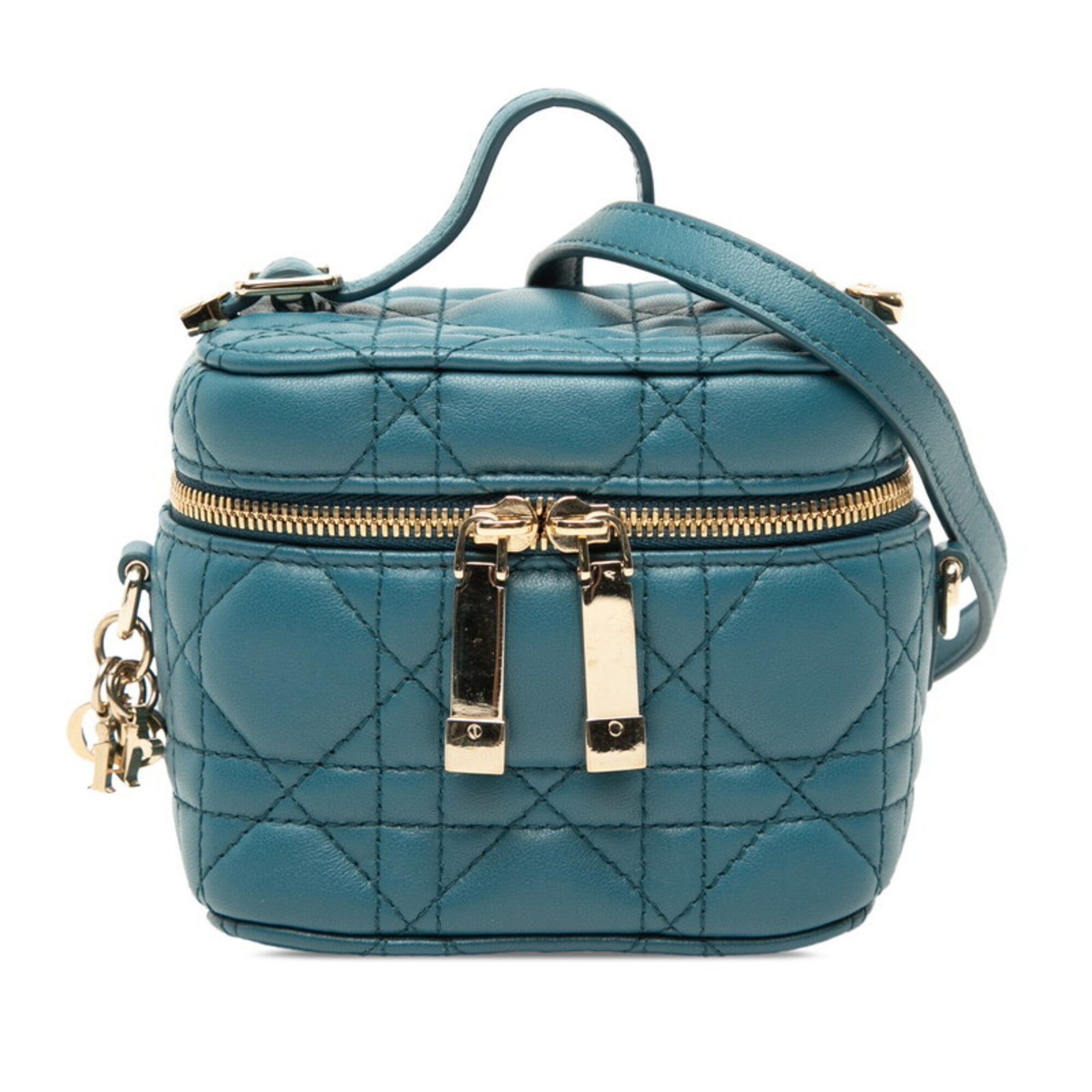 Christian Dior Blue Leather Vanity Bag (Pre-Owned)