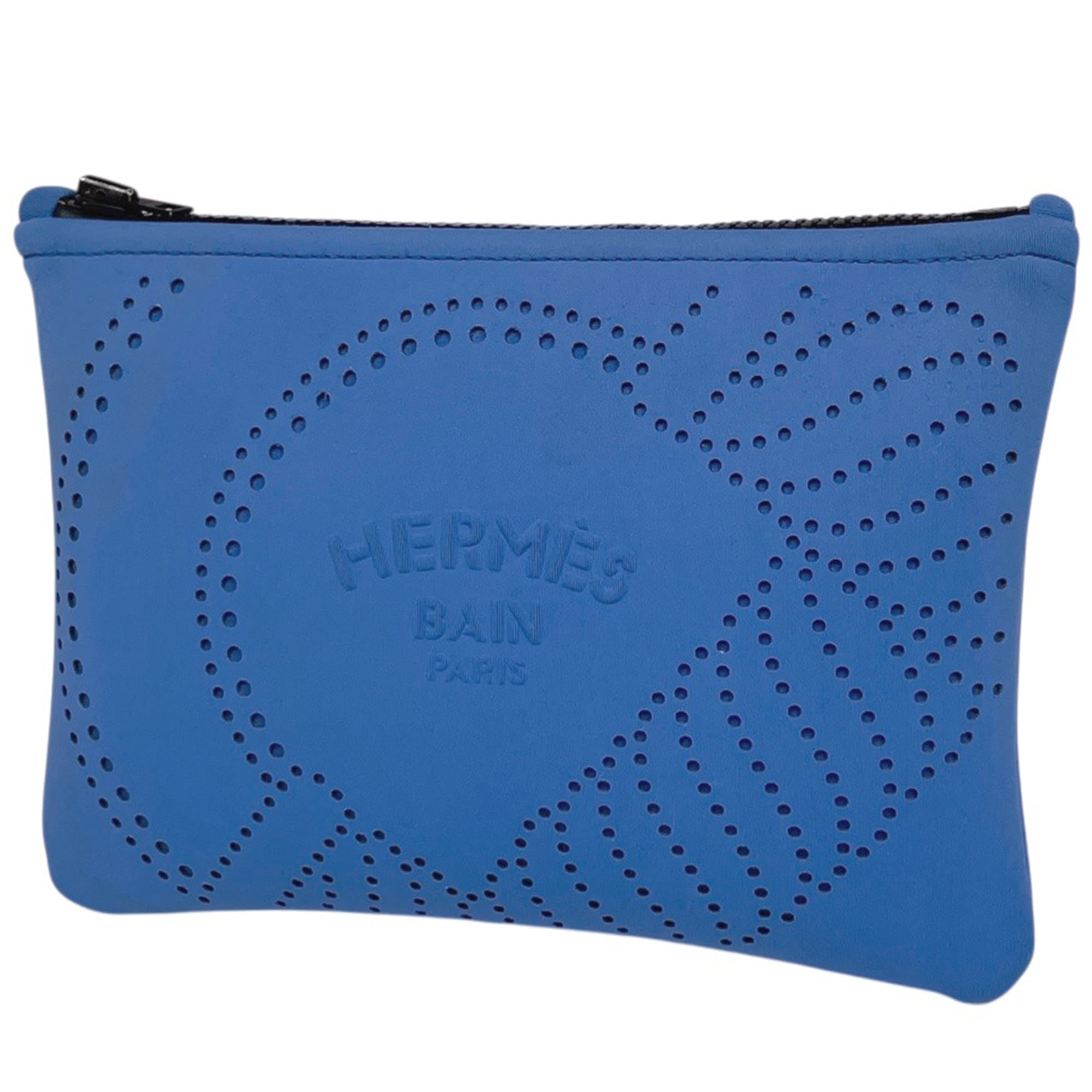Hermes Blue Nylon Pouch (Pre-Owned)