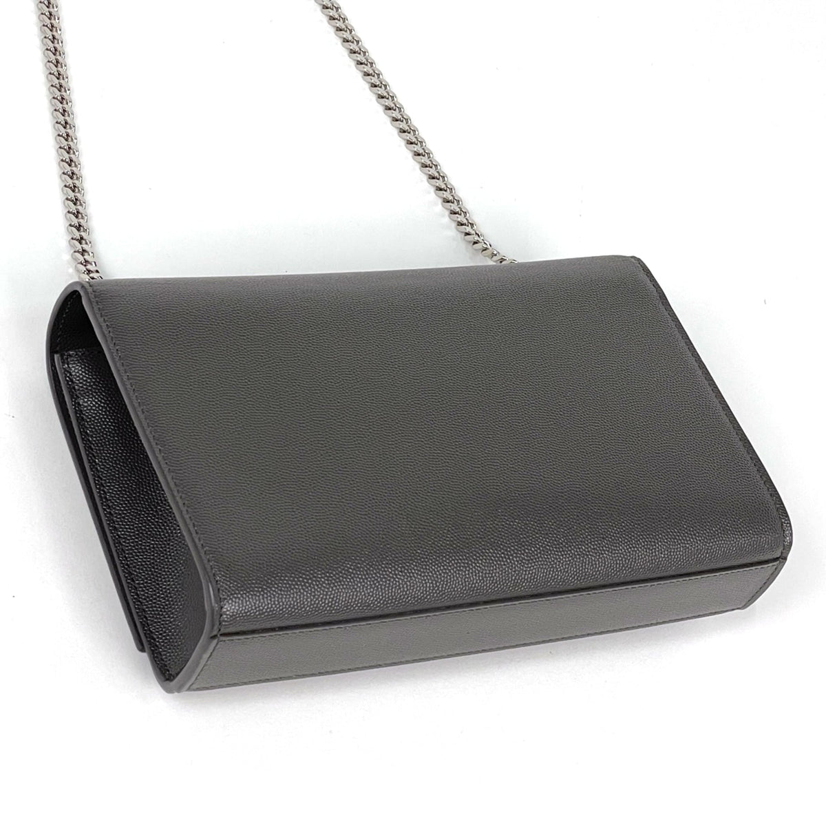 Saint Laurent Gray Leather Shoulder Bag (Pre-Owned)