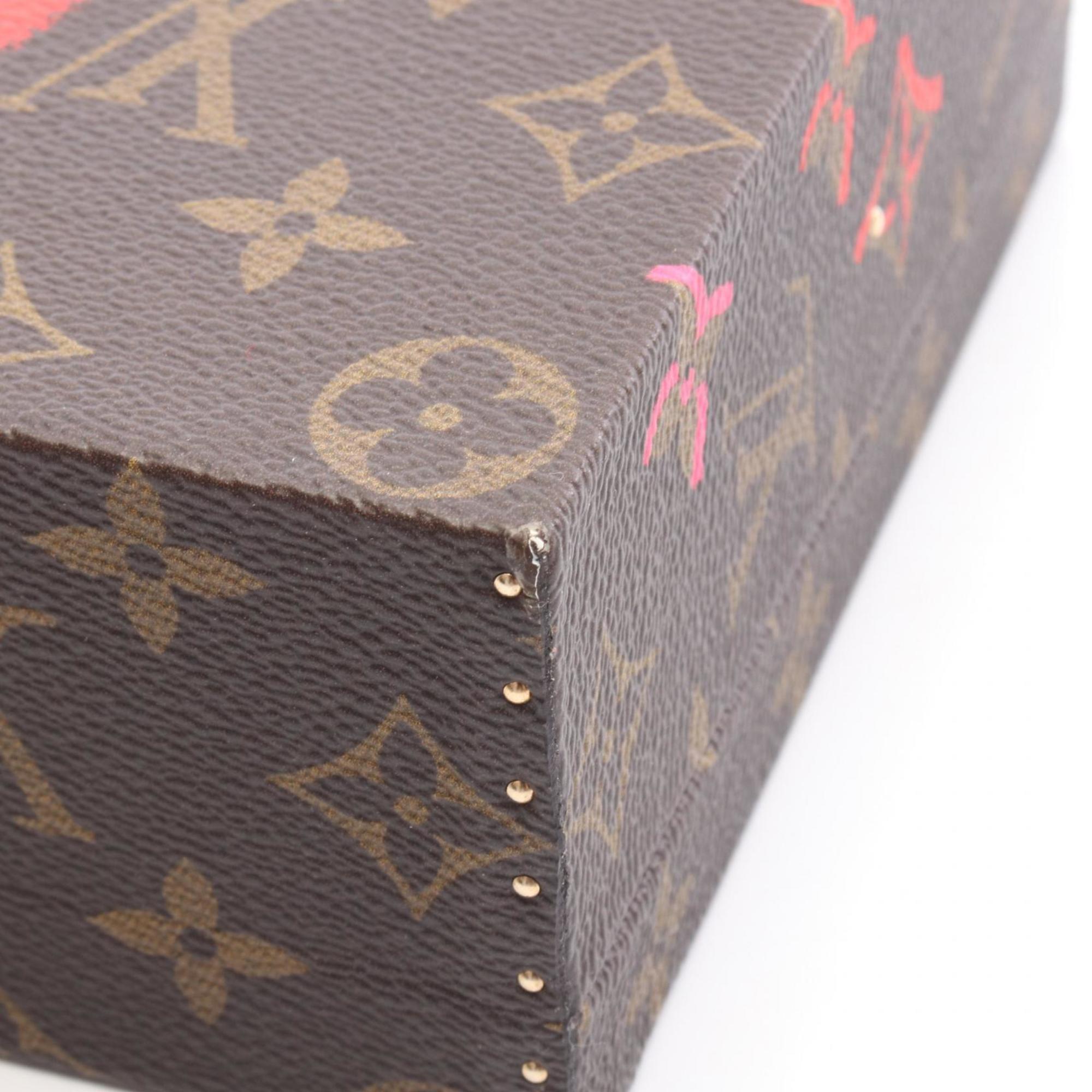 Louis Vuitton Brown Multi-Color Monogram Coated Canvas Leather Handbag Pouch (Pre-Owned)