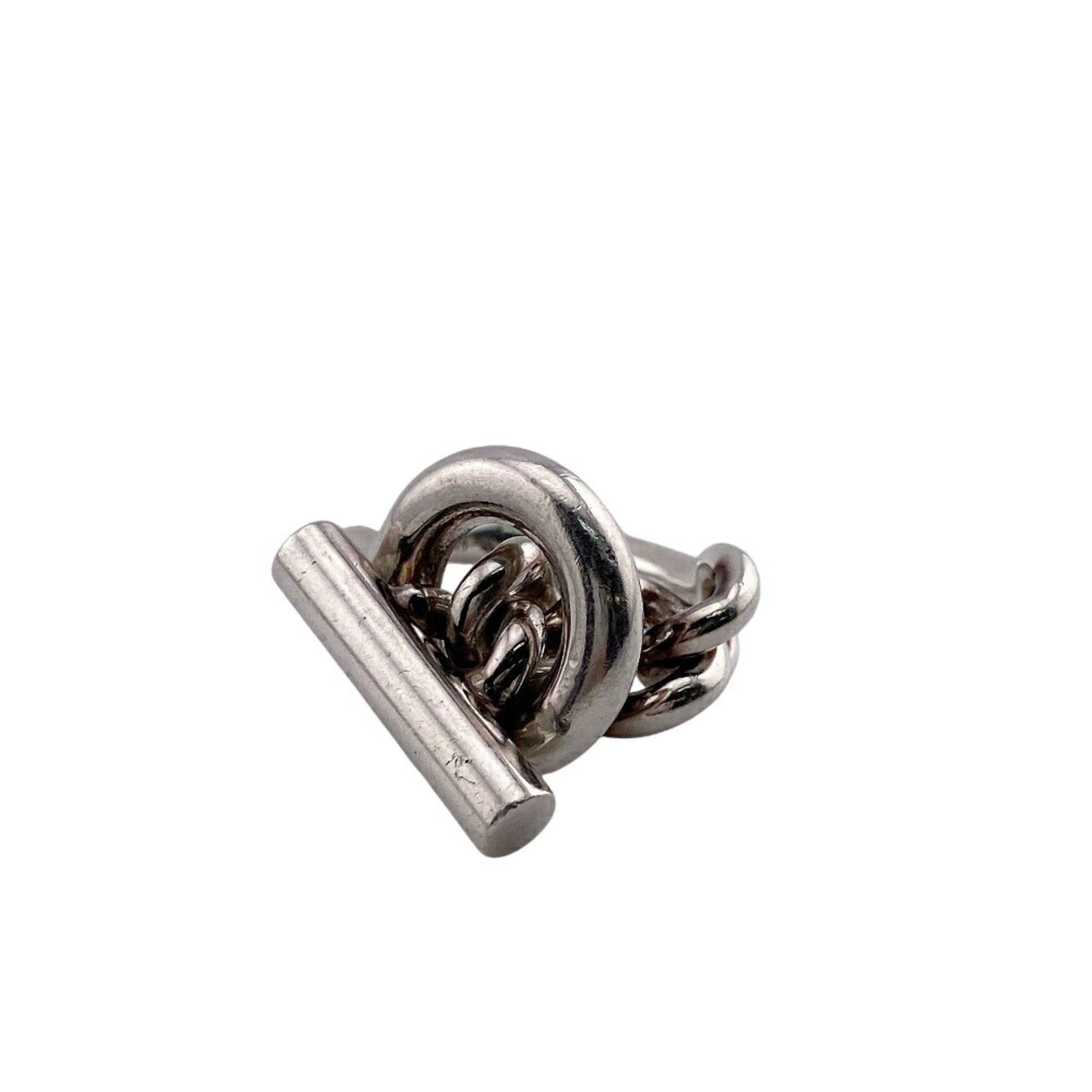 Hermes Silver Band Ring (Pre-Owned)