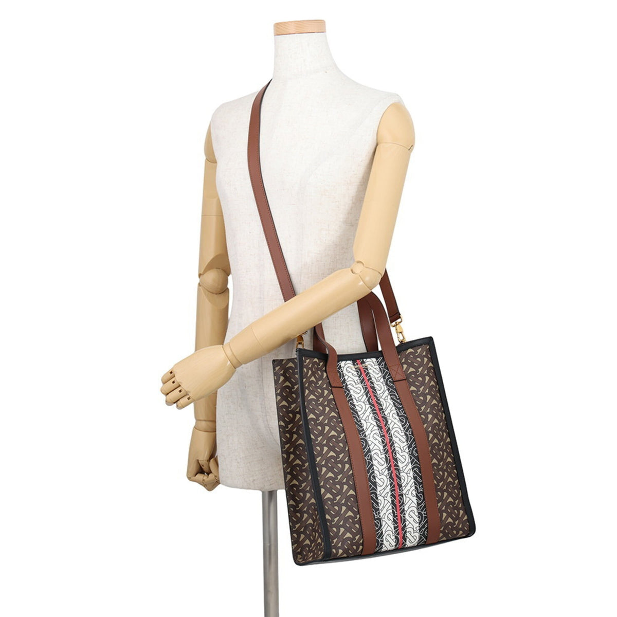 Burberry Beige Multi-Color Pvc Leather Handbag (Pre-Owned)