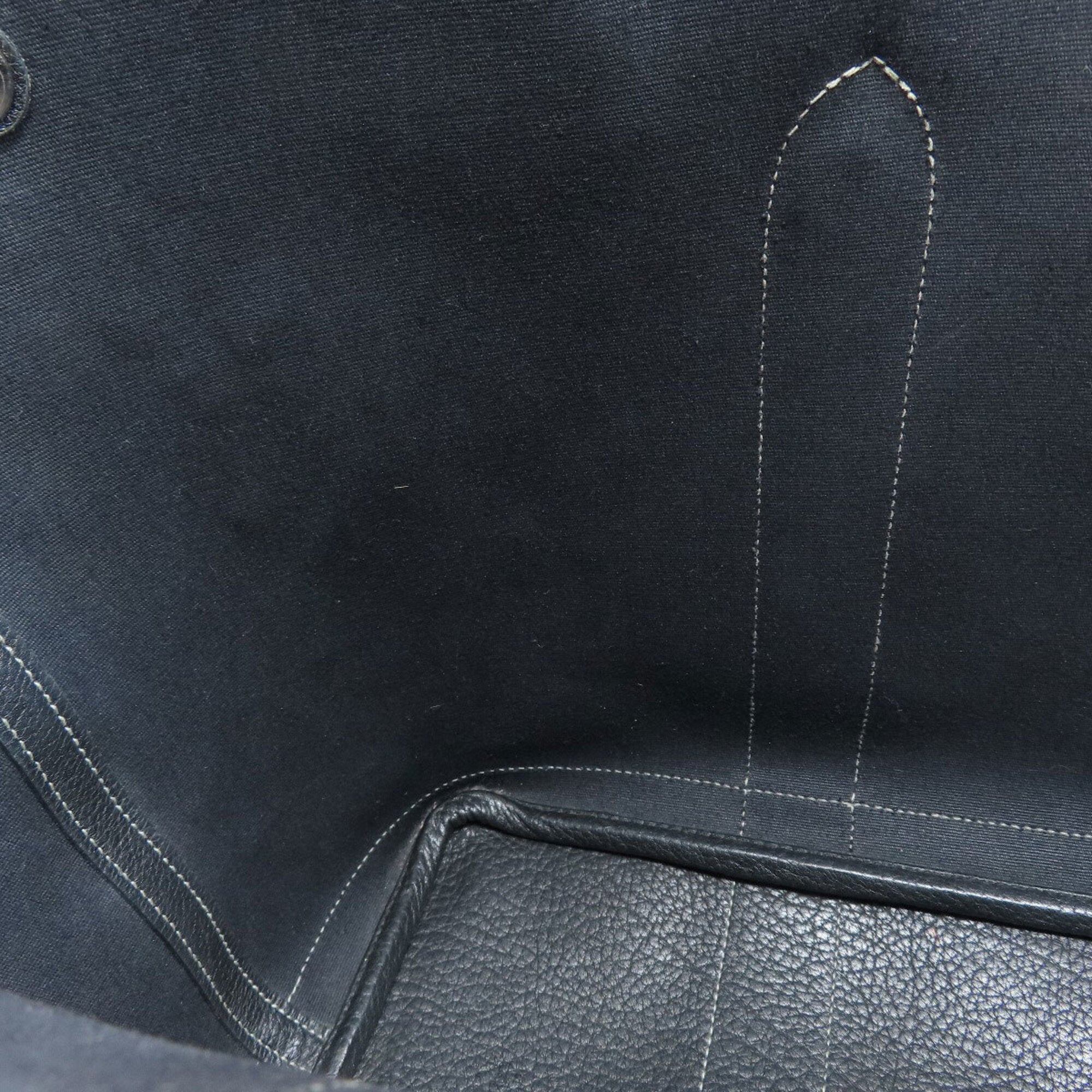 Hermes Black Toile Officier Tote Bag (Pre-Owned)