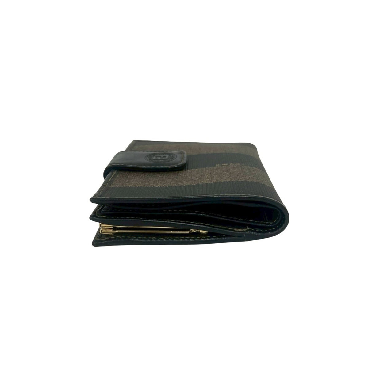 Fendi Brown Khaki Pvc Leather Wallet (Bi-Fold) (Pre-Owned)
