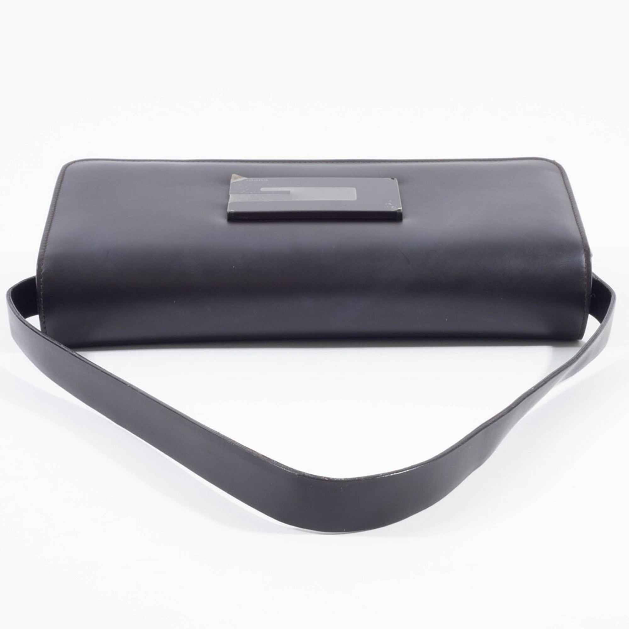 Gucci Dark Brown Leather Shoulder Bag (Pre-Owned)
