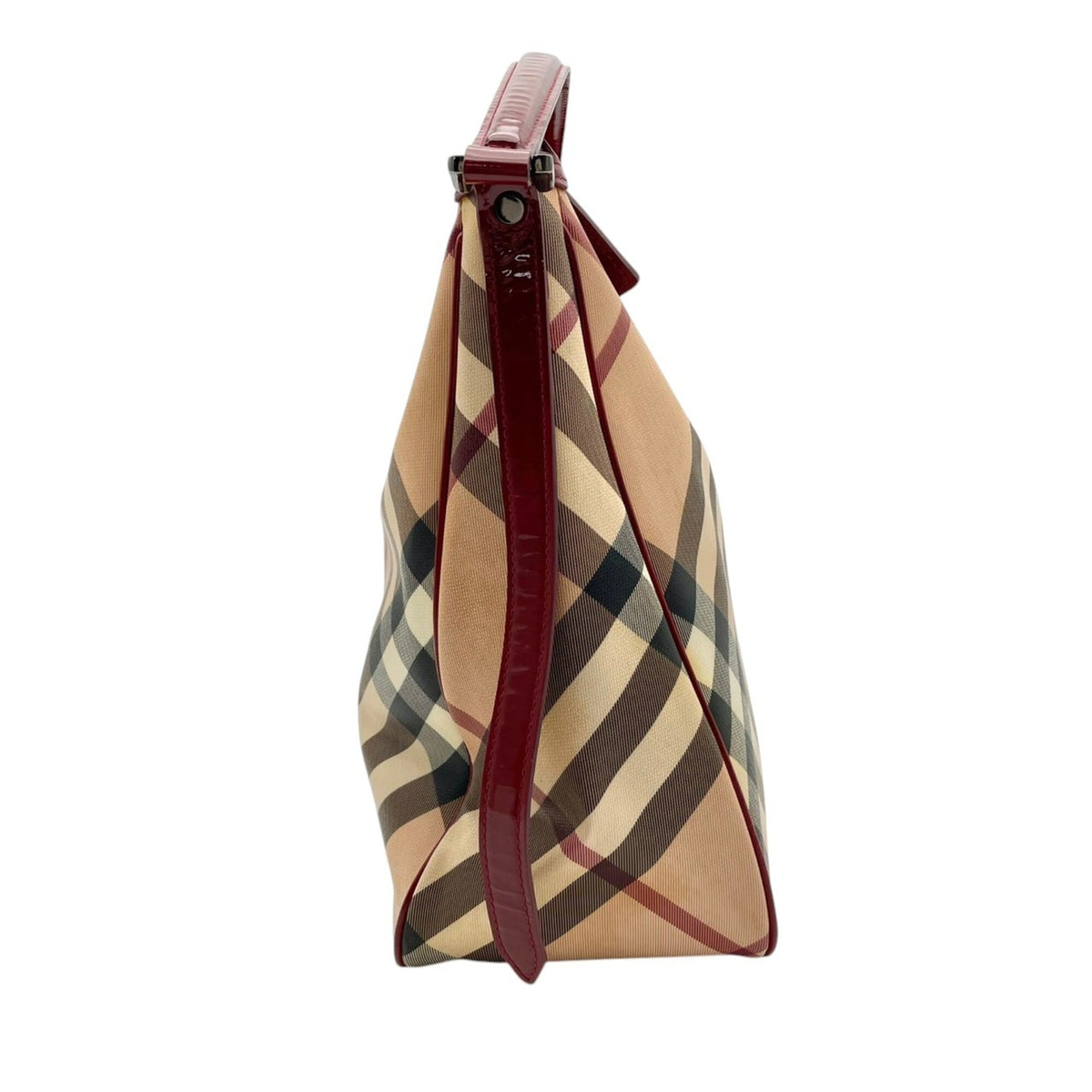 Burberry Beige Bordeaux Pvc Leather Shoulder Bag (Pre-Owned)