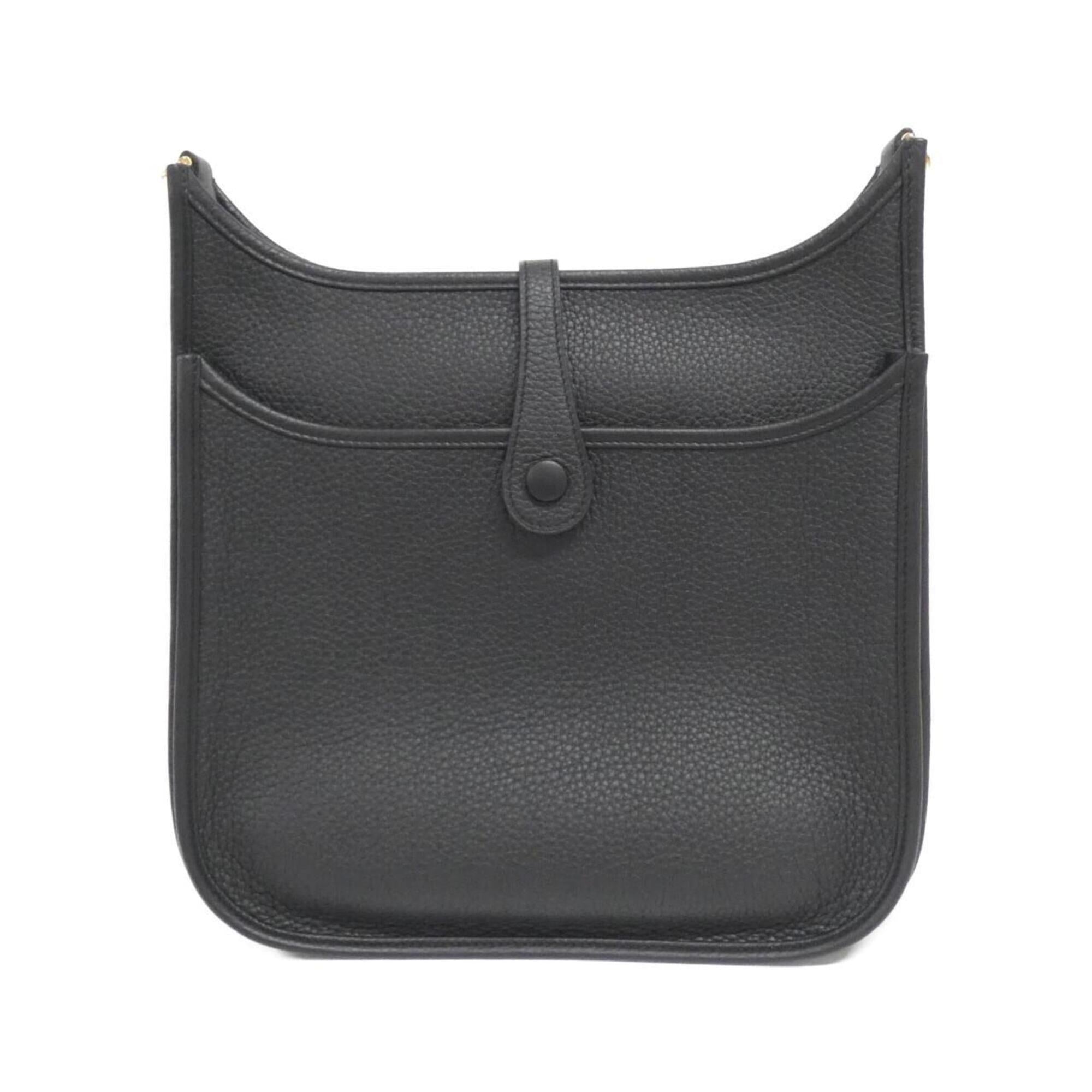 Hermes Black Taurillon Clemence Leather Shoulder Bag (Pre-Owned)