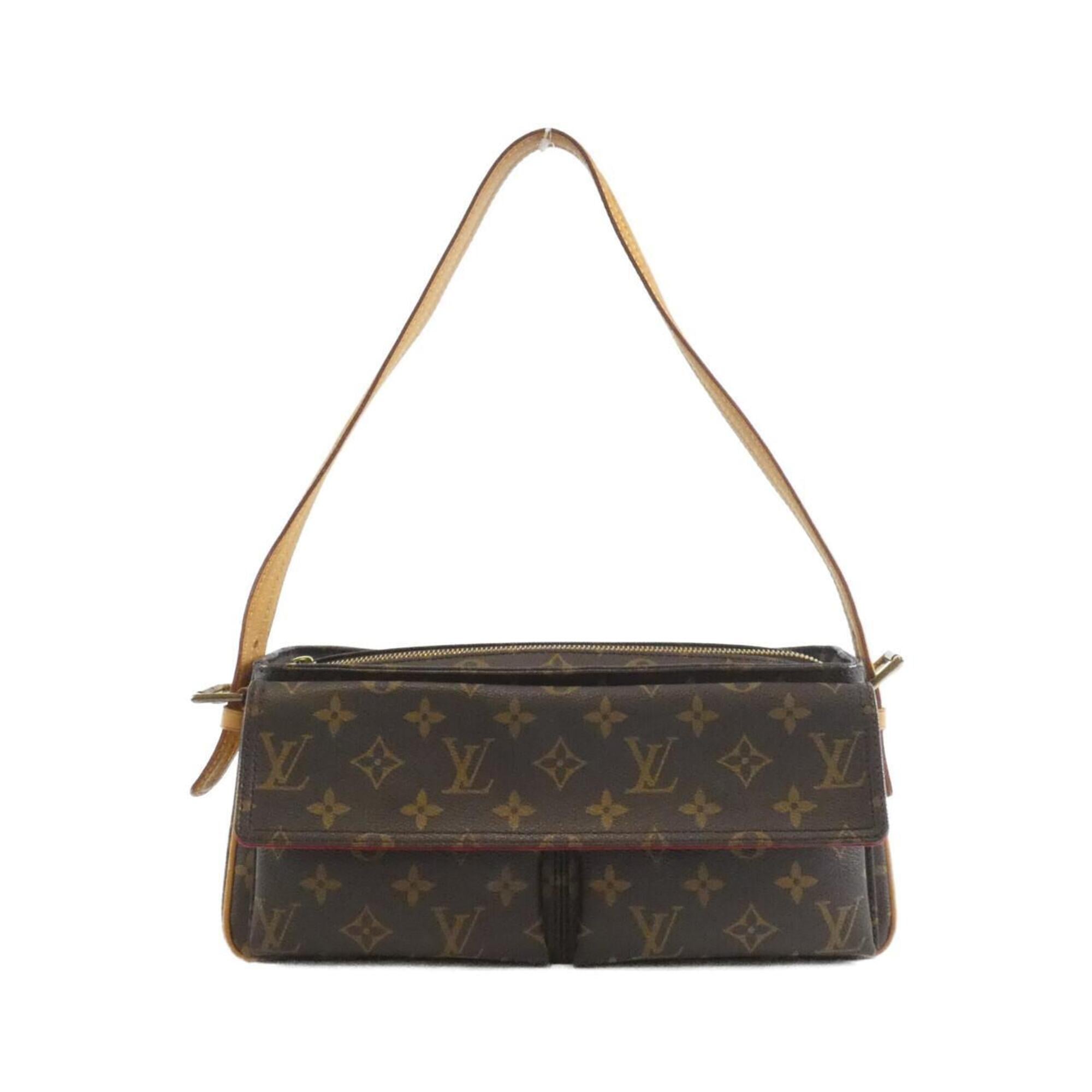Louis Vuitton Marron Coated Canvas Shoulder Bag (Pre-Owned)