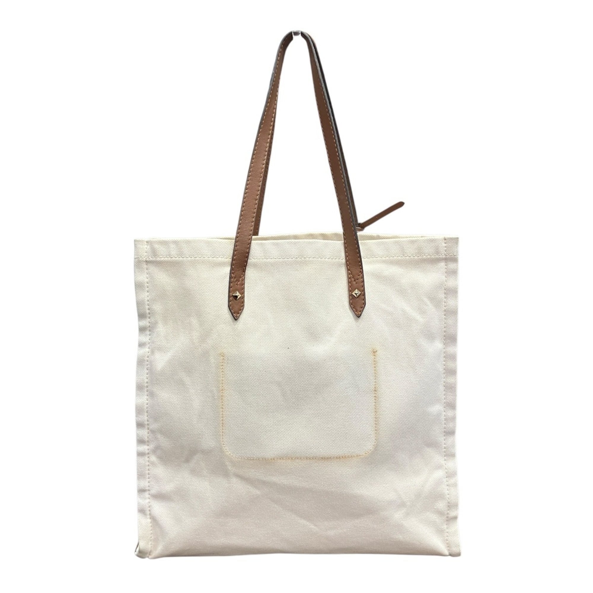 Jimmy Choo Brown Canvas Leather Tote Bag (Pre-Owned)