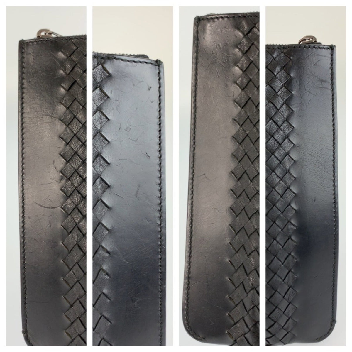 Bottega Veneta Black Leather Clutch Bag (Pre-Owned)