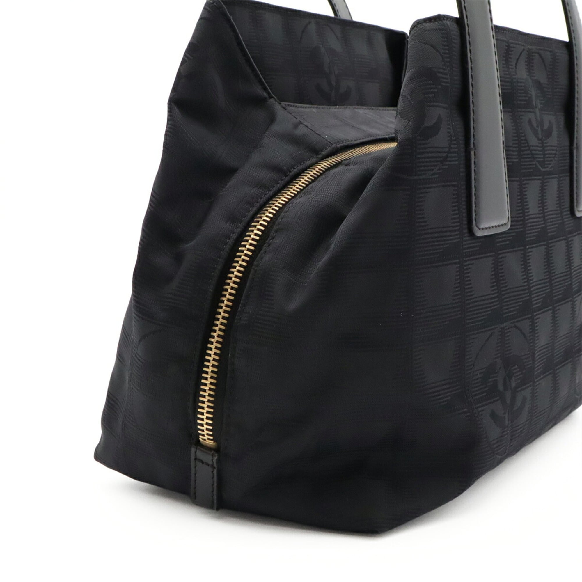 Chanel Black New Travel Line Handbag Tote Bag (Pre-Owned)