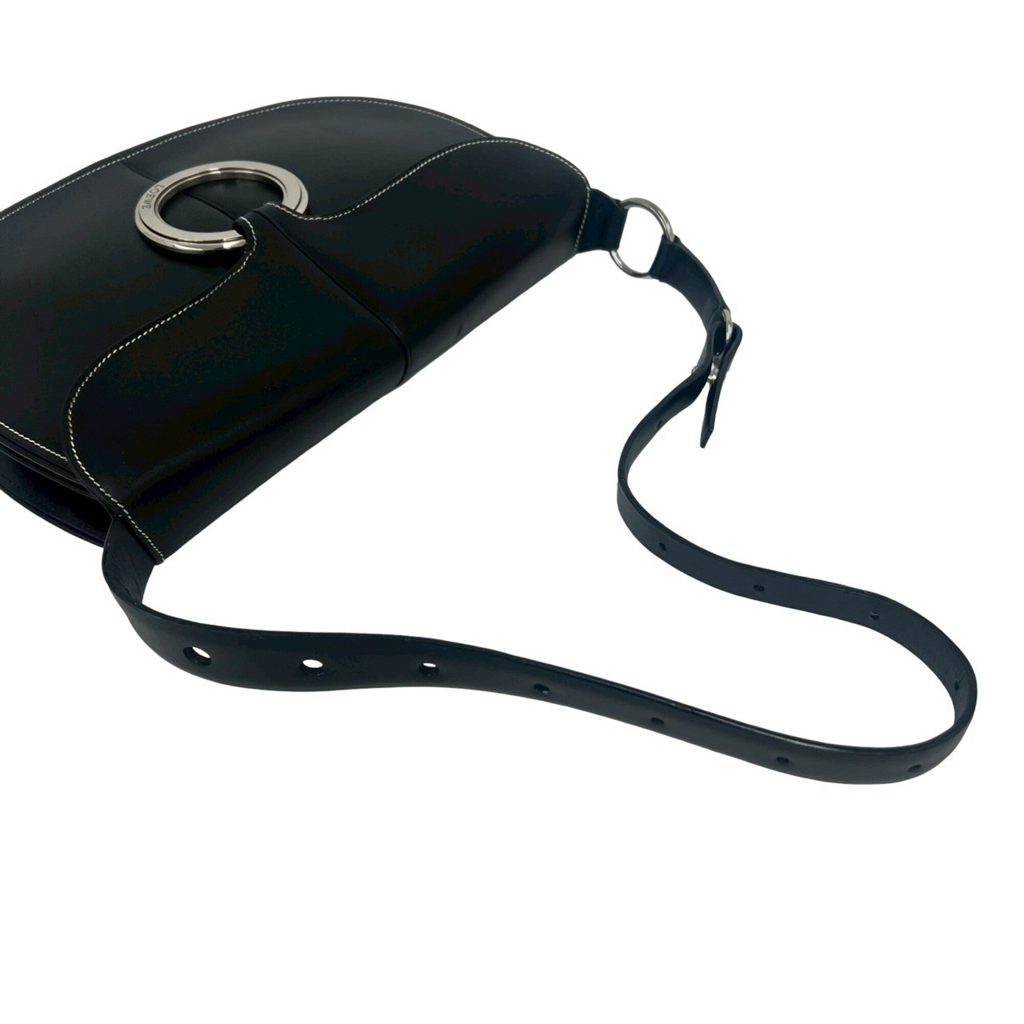 Loewe Black Leather Handbag Shoulder Bag (Pre-Owned)