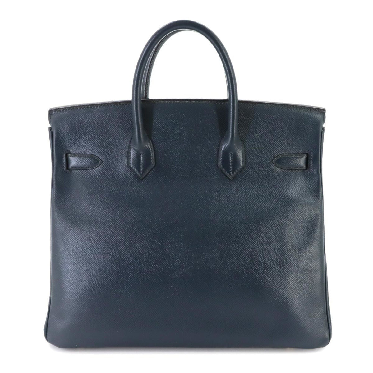 Hermes Haute A Courroies Blue Indigo Courchevel Leather Handbag (Pre-Owned)