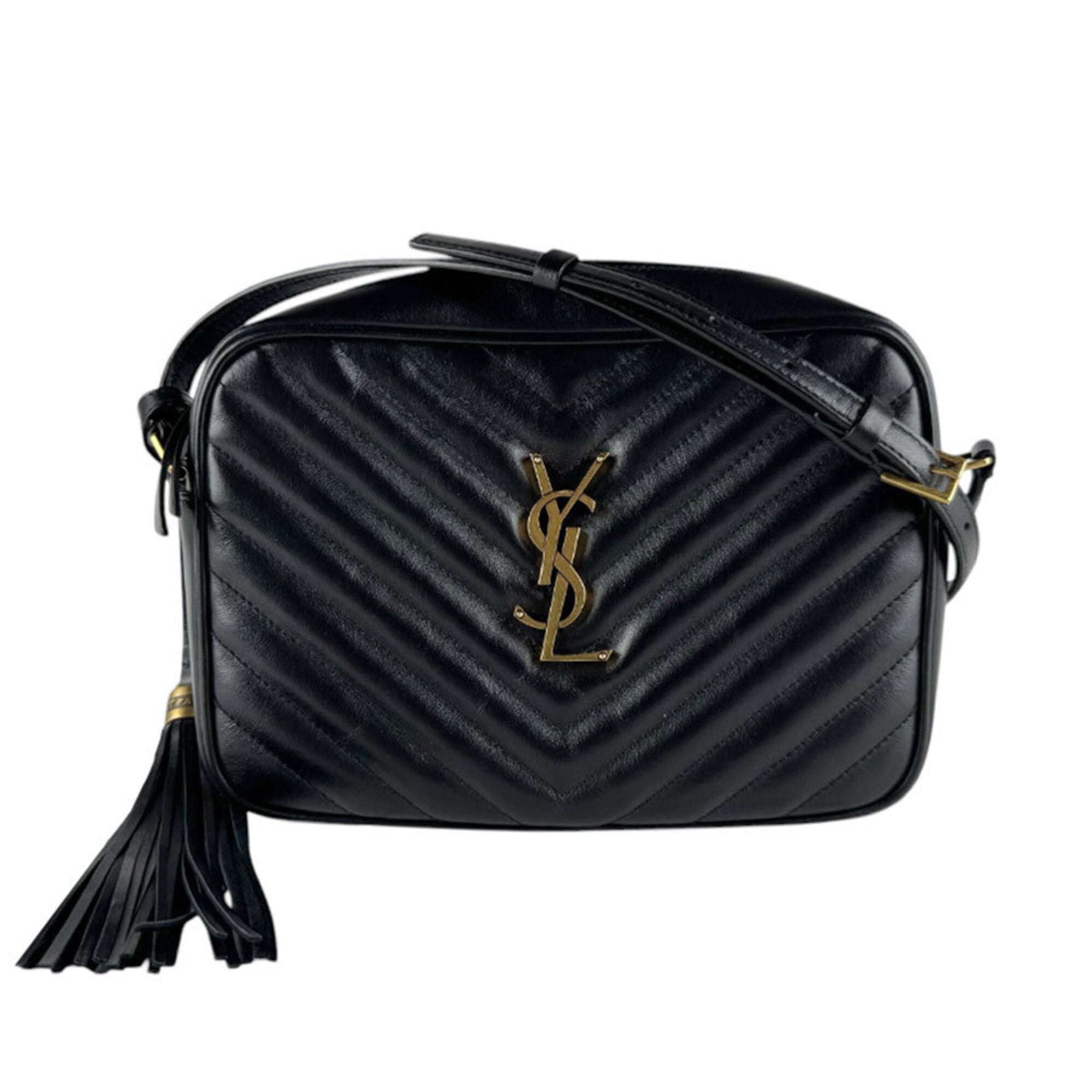 Saint Laurent Black Leather Shoulder Bag (Pre-Owned)
