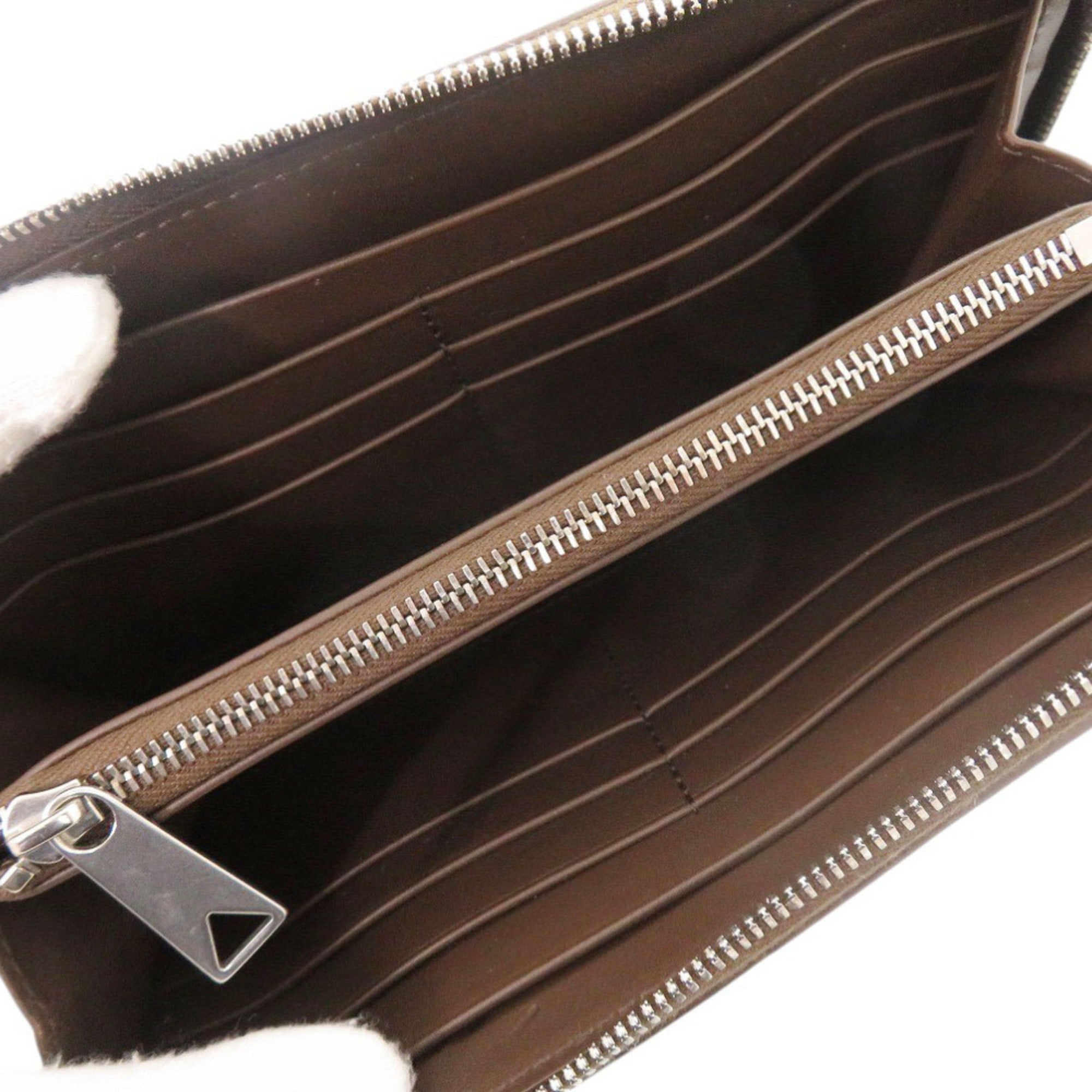 Bottega Veneta Brown Leather Long Wallet (Bi-Fold) (Pre-Owned)