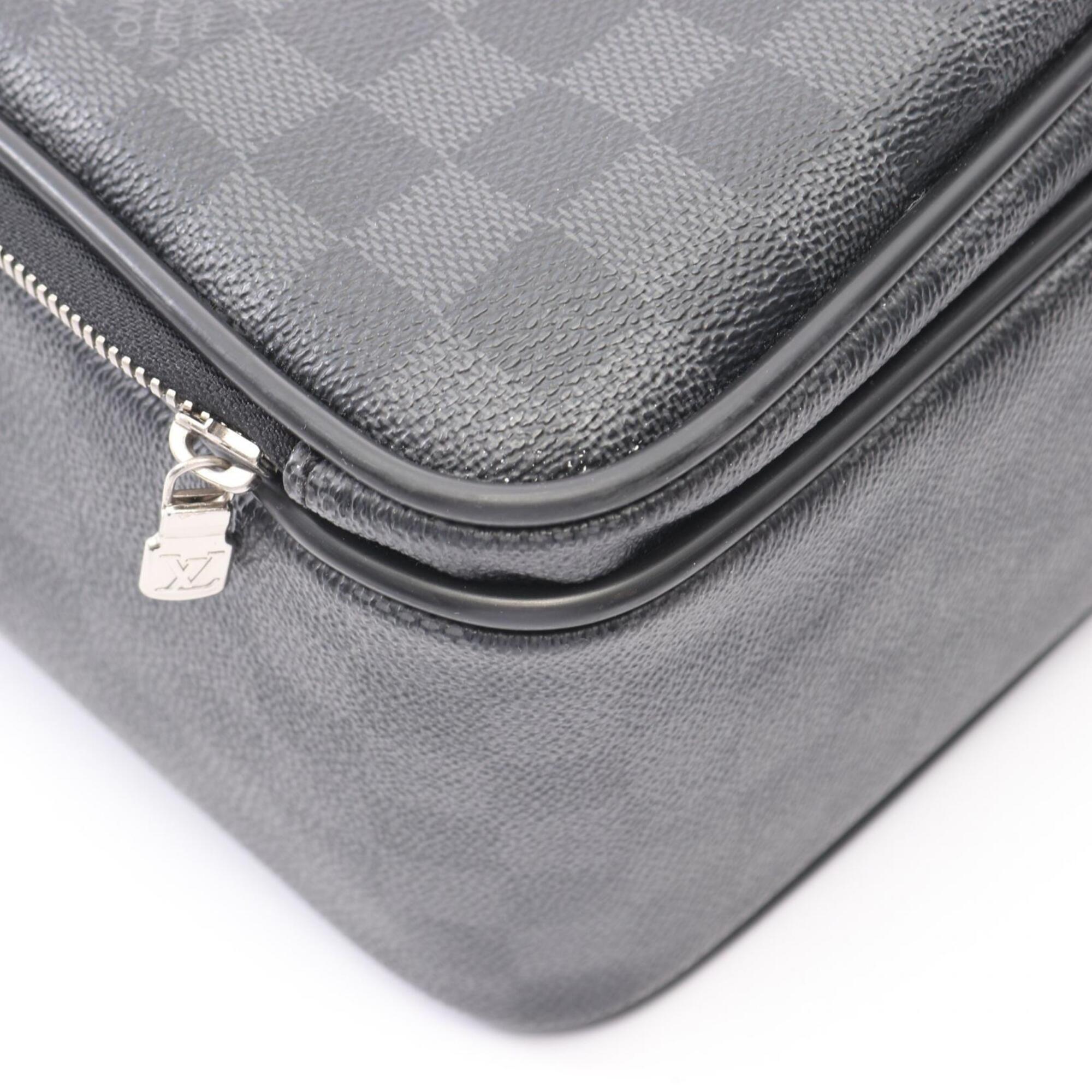 Louis Vuitton Black Damier Graphite Coated Canvas Leather Briefcase Handbag (Pre-Owned)