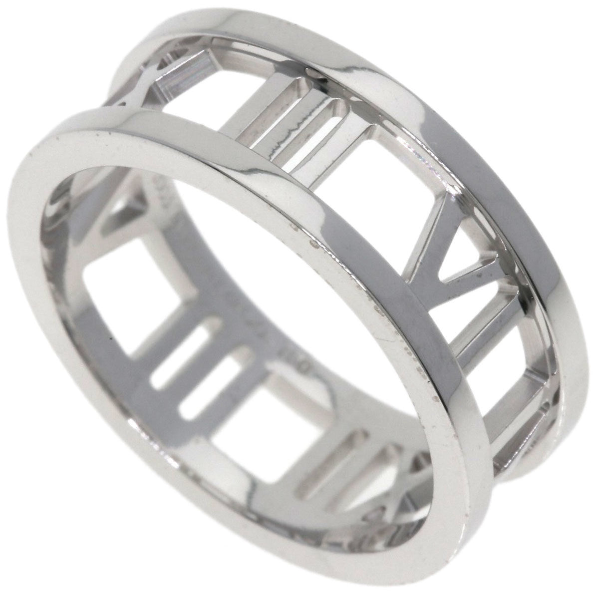 Tiffany Atlas White Gold (18K) Band Ring (Pre-Owned)
