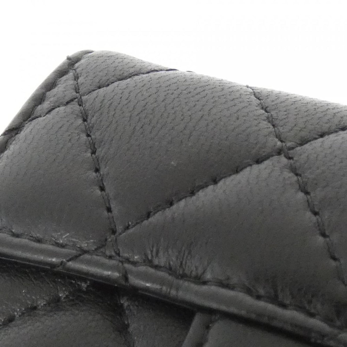Chanel Black Bordeaux Leather Wallet (Tri-Fold) (Pre-Owned)