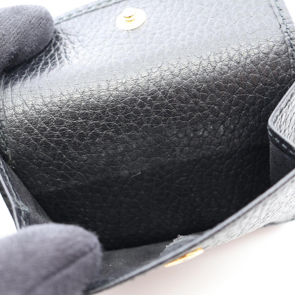 Gucci Black Leather Wallet (Tri-Fold) (Pre-Owned)