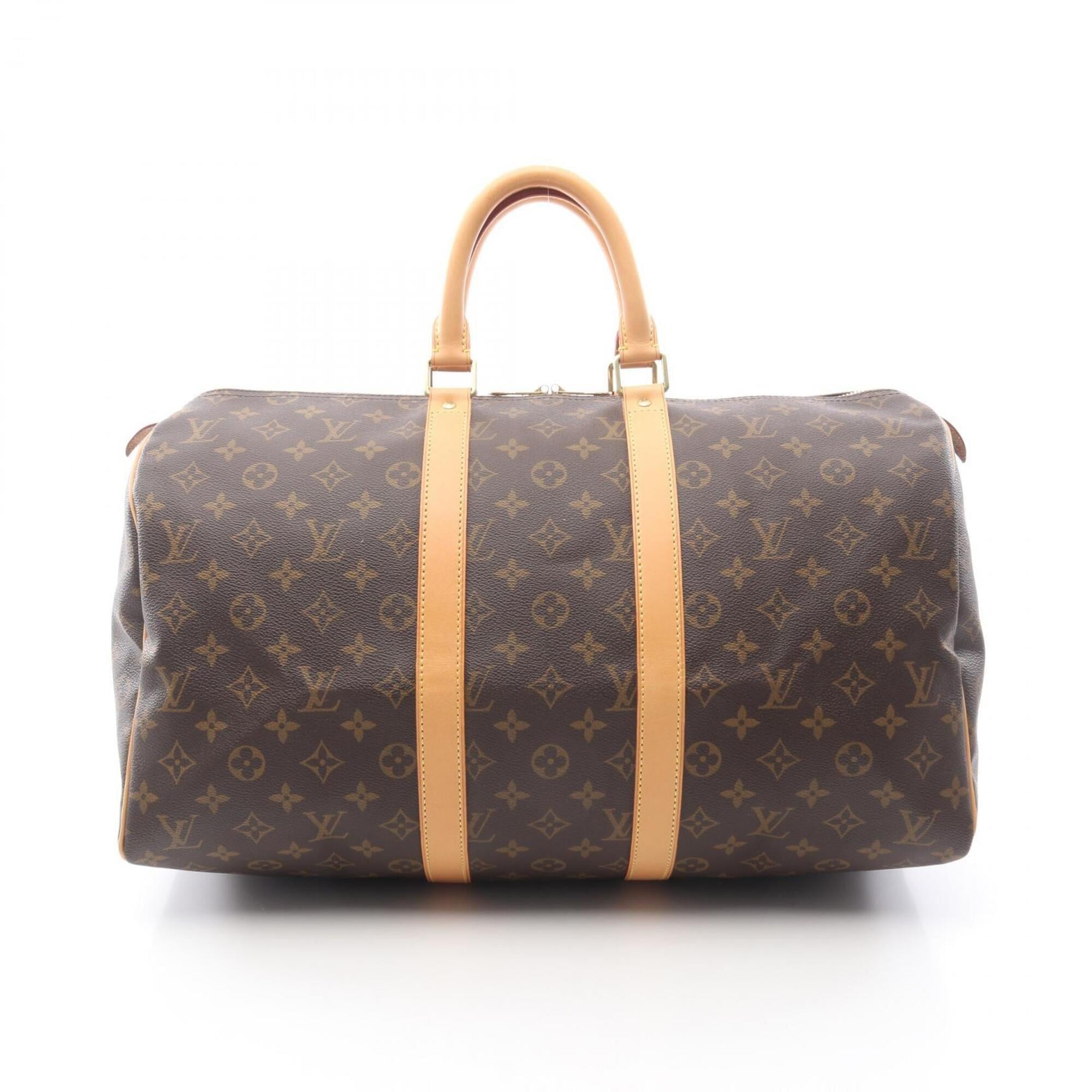 Louis Vuitton Brown Monogram Pvc Coated Canvas Leather Boston Bag Handbag (Pre-Owned)