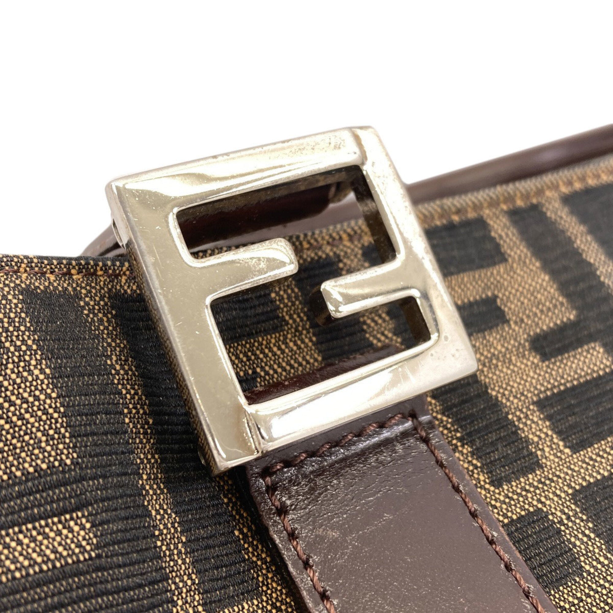 Fendi Brown Canvas Handbag (Pre-Owned)