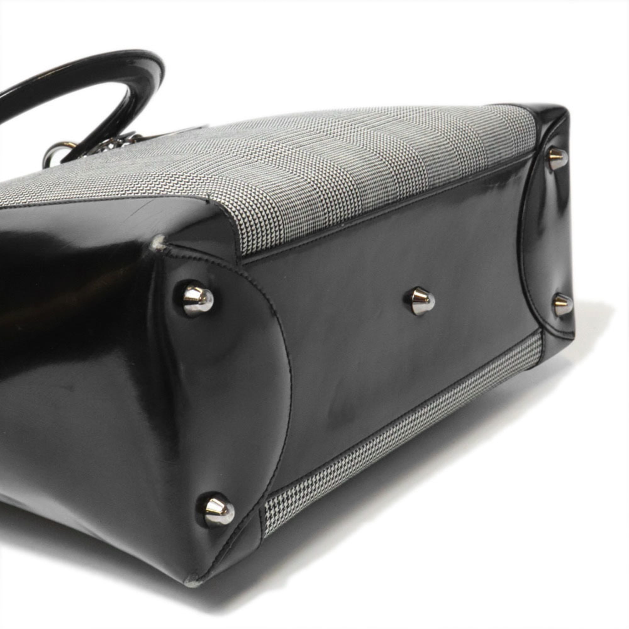 Christian Dior Black Canvas Leather Handbag (Pre-Owned)
