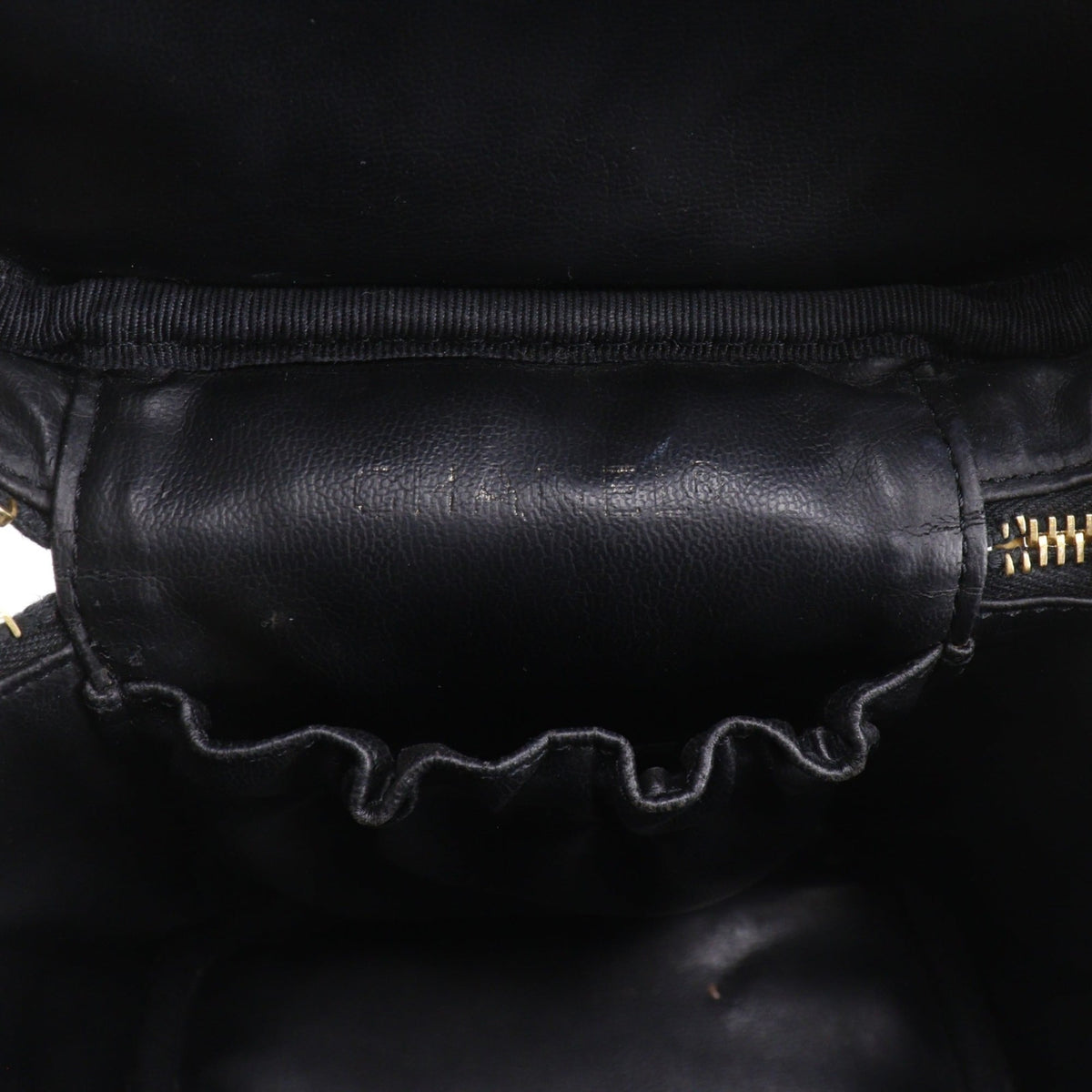 Chanel Black Grained Calfskin Vanity Bag (Pre-Owned)