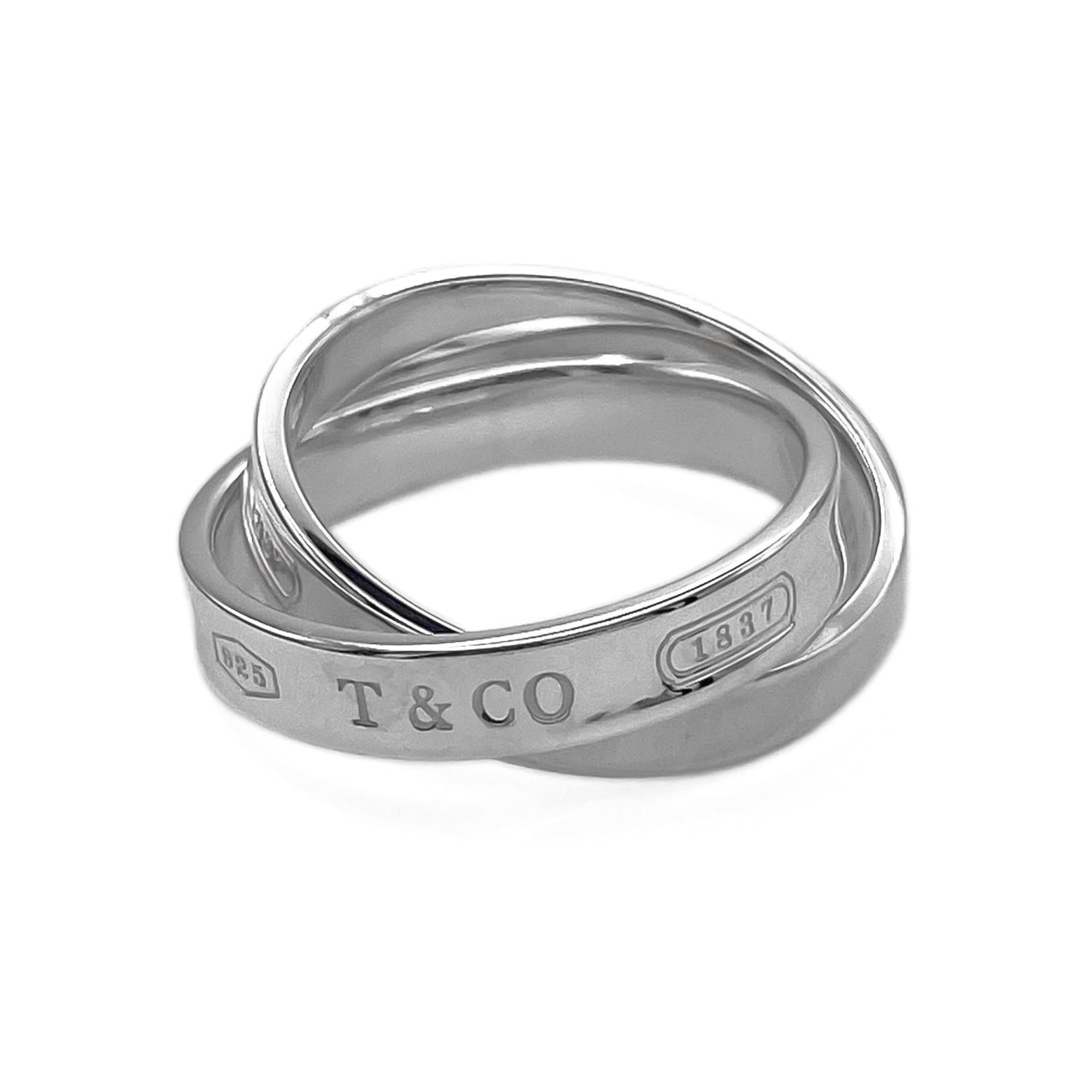 Tiffany Silver Silver 925 Band Ring (Pre-Owned)