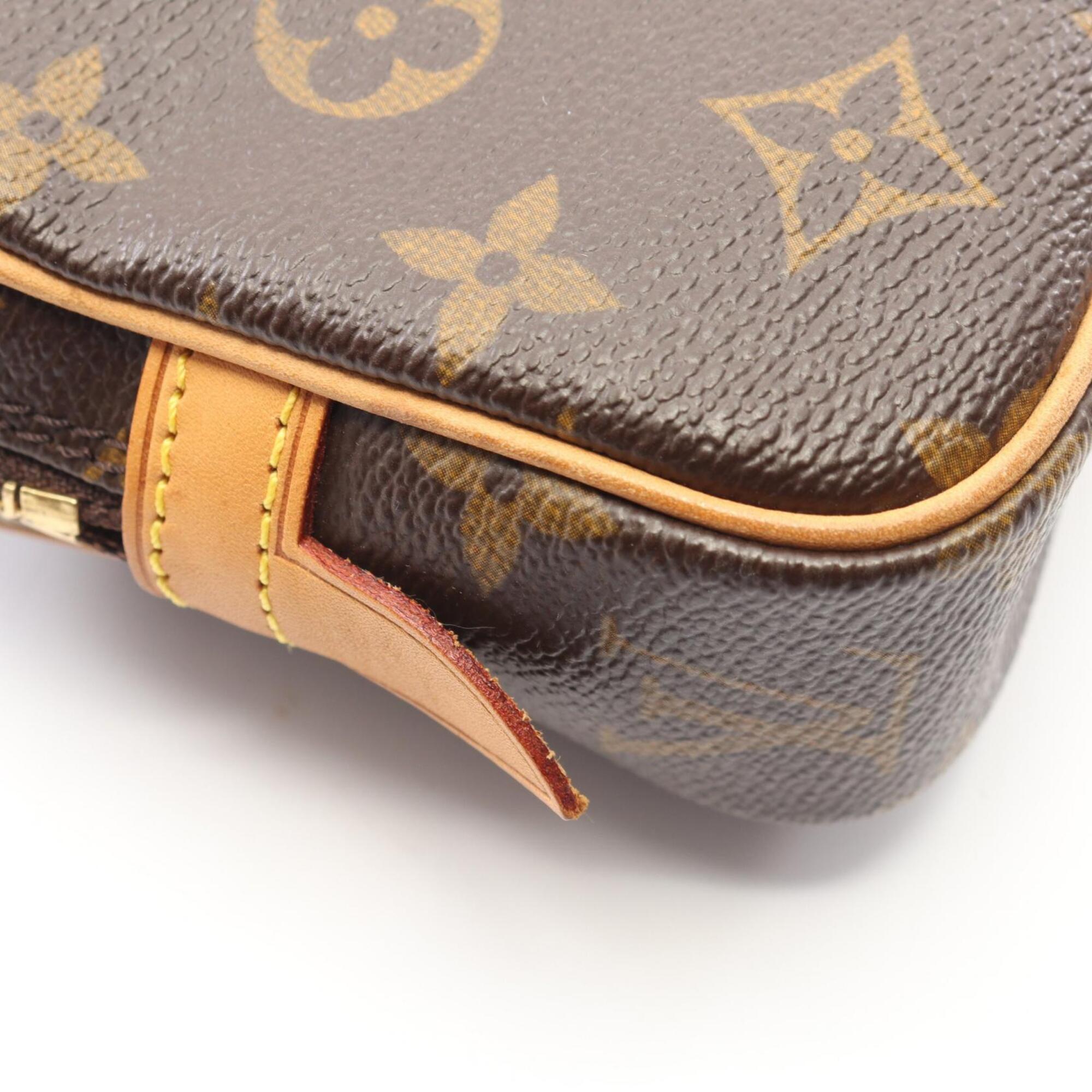 Louis Vuitton Brown Monogram Coated Canvas Leather Shoulder Bag (Pre-Owned)