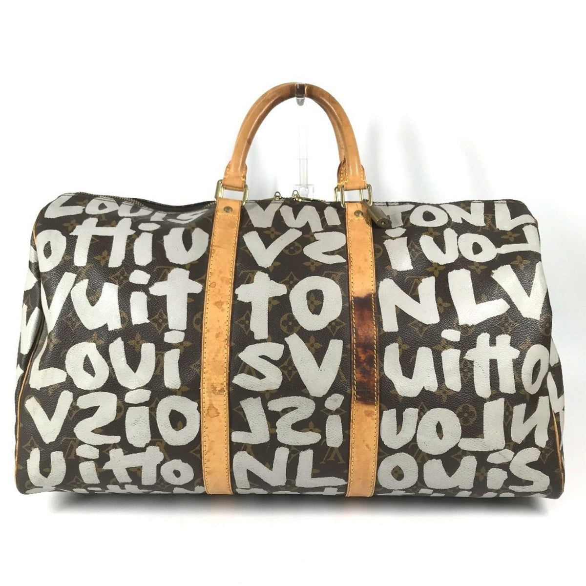 Louis Vuitton Brown Monogram White Monogram Boston Bag (Pre-Owned)