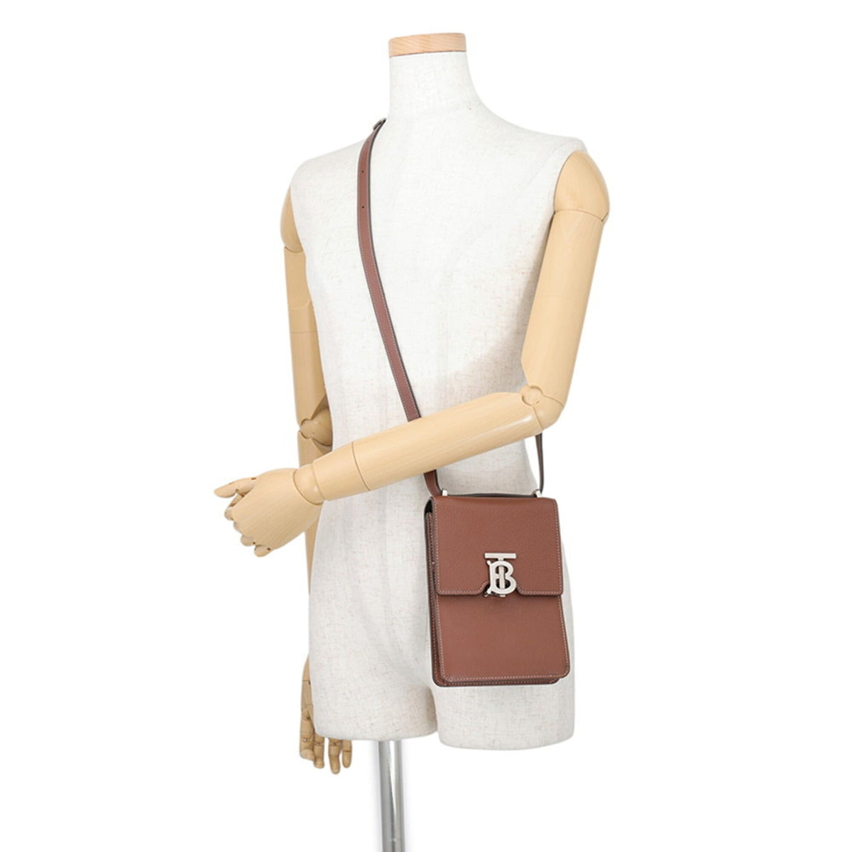 Burberry Brown Leather Shoulder Bag (Pre-Owned)