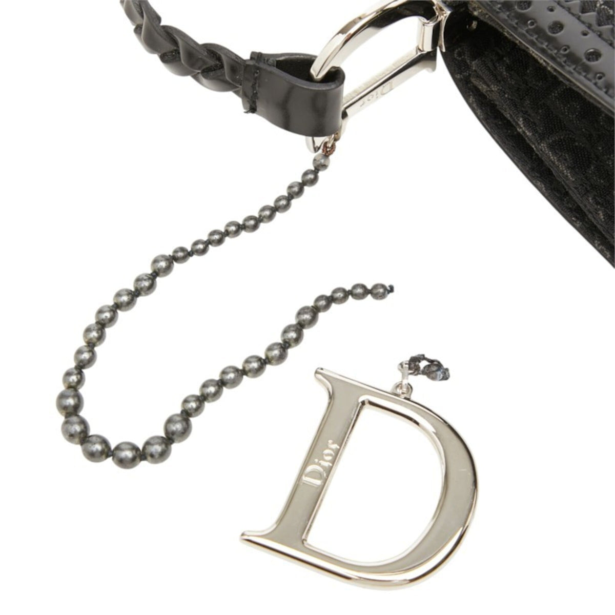 Christian Dior Trotter Black Canvas Leather Shoulder Bag (Pre-Owned)