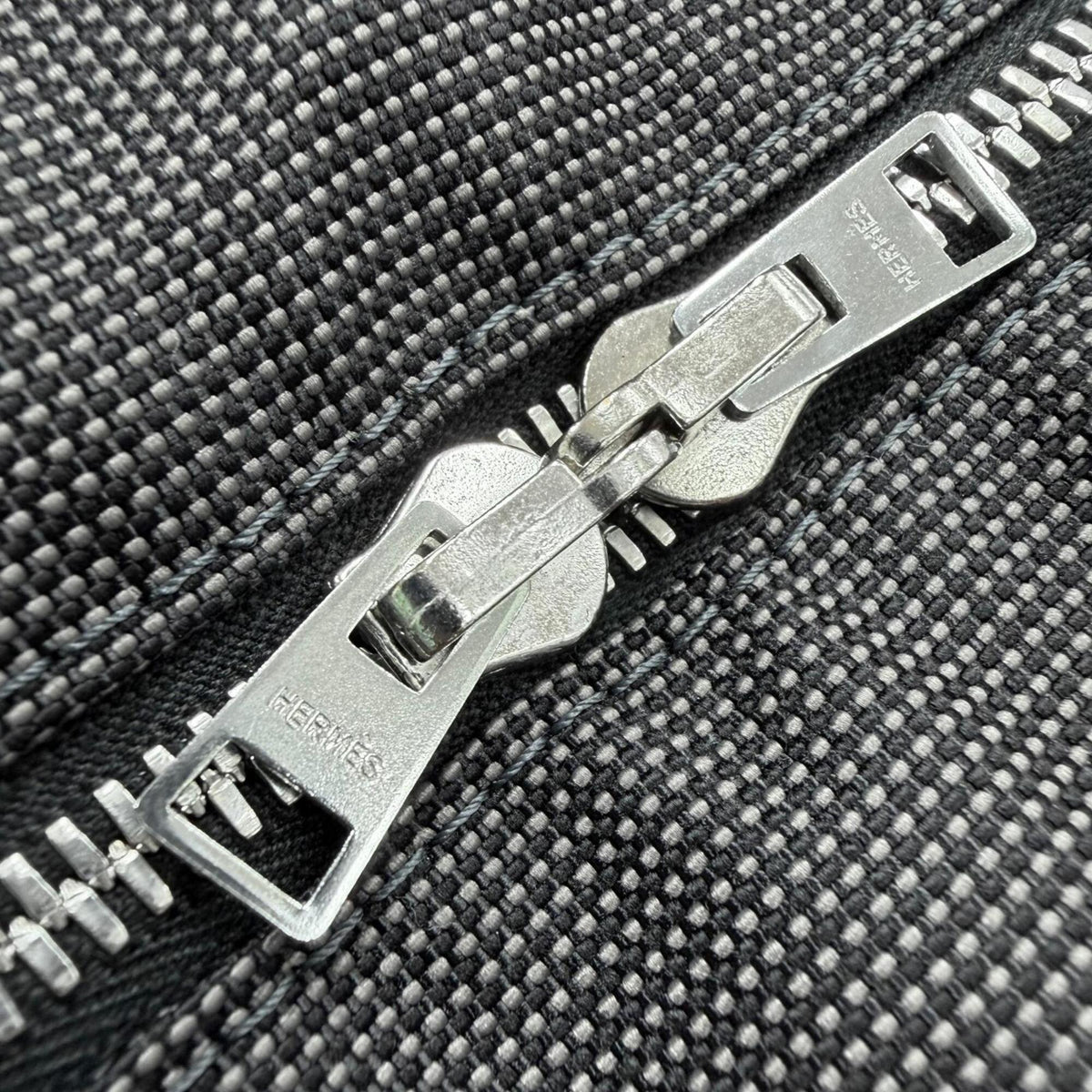 Hermes Gray Polyamide Polyester Handbag Tote Bag (Pre-Owned)